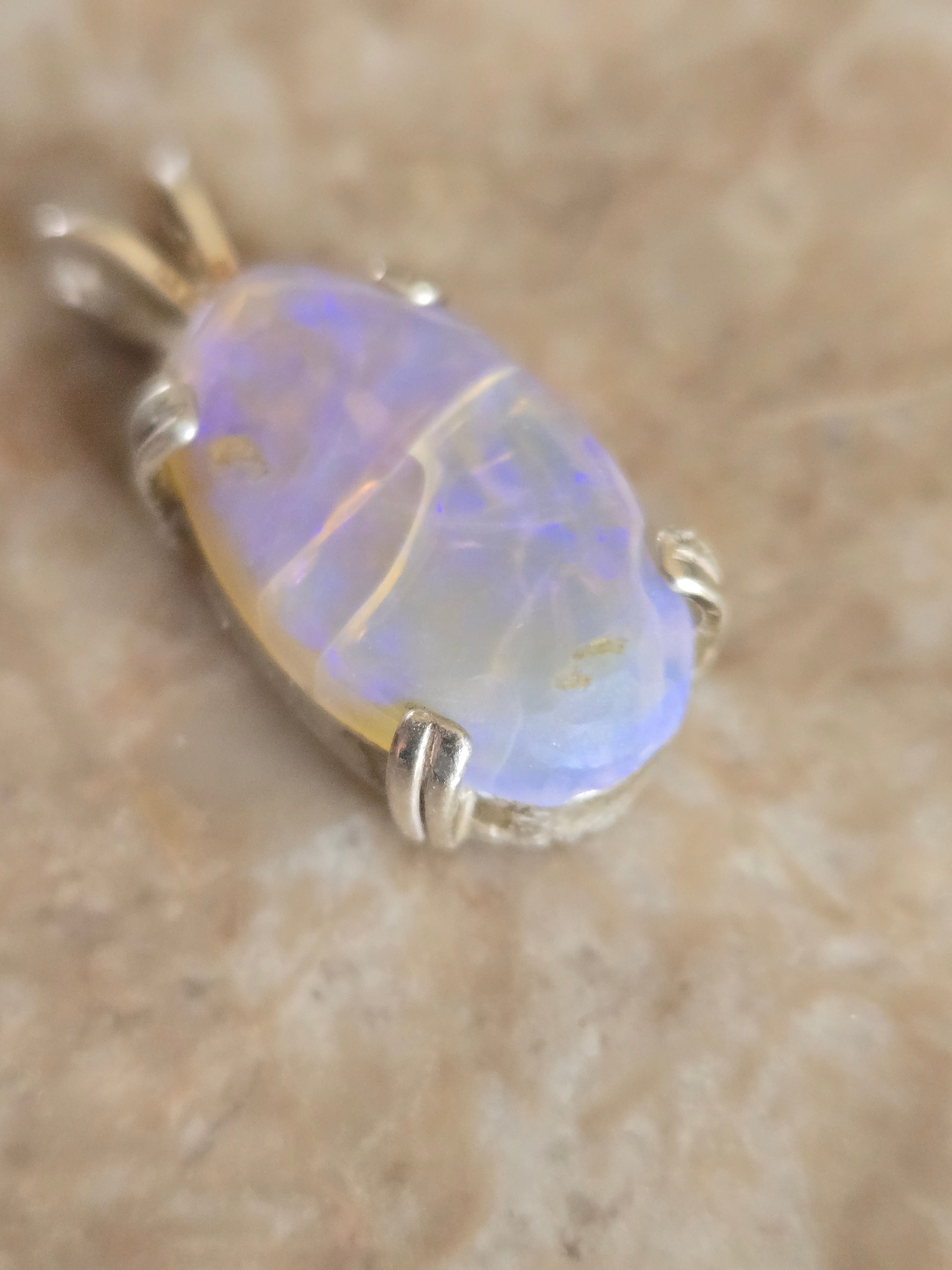 Lightning Ridge Black Opal Pendant