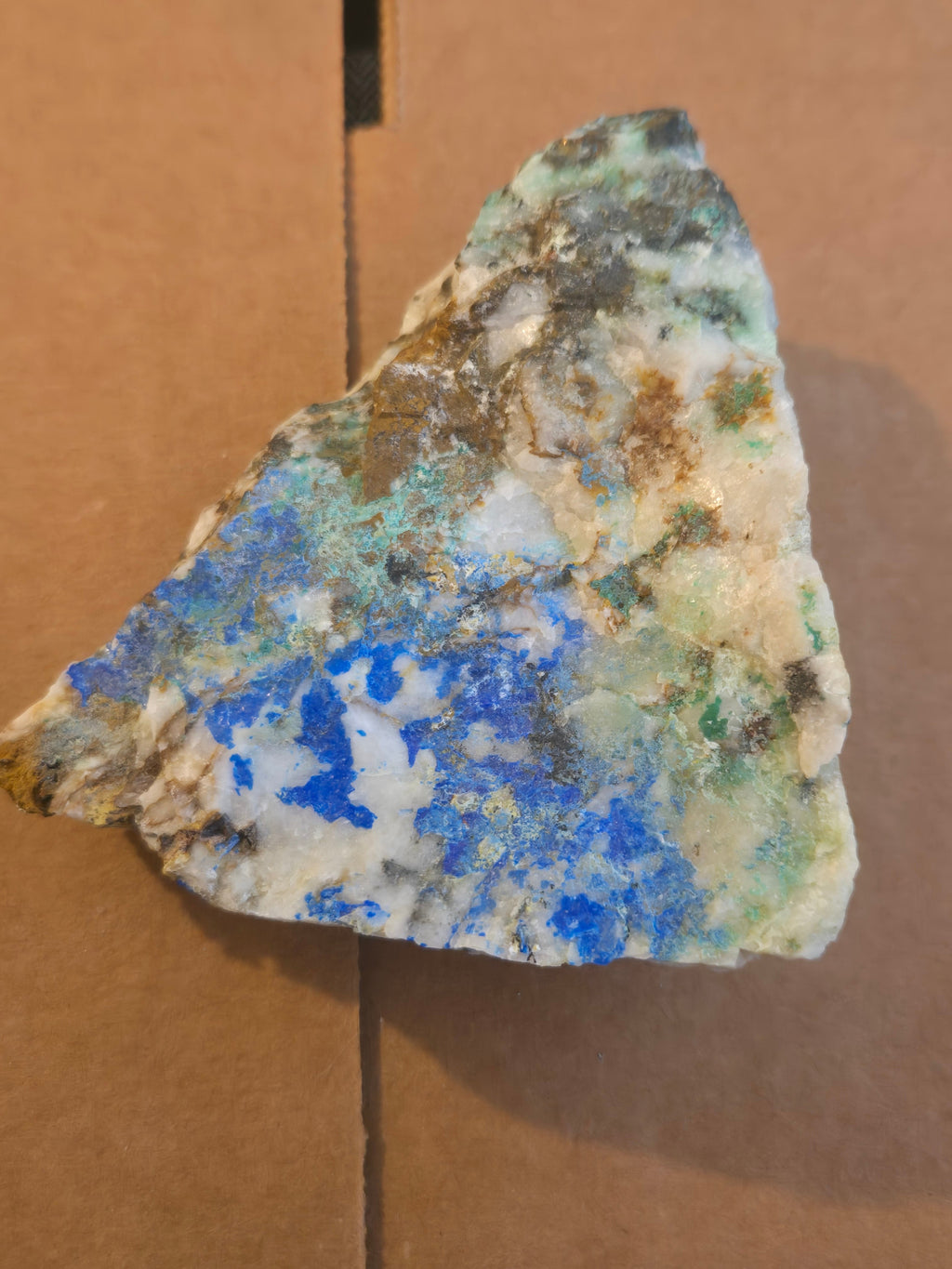 Linarite w Caledonite specimen