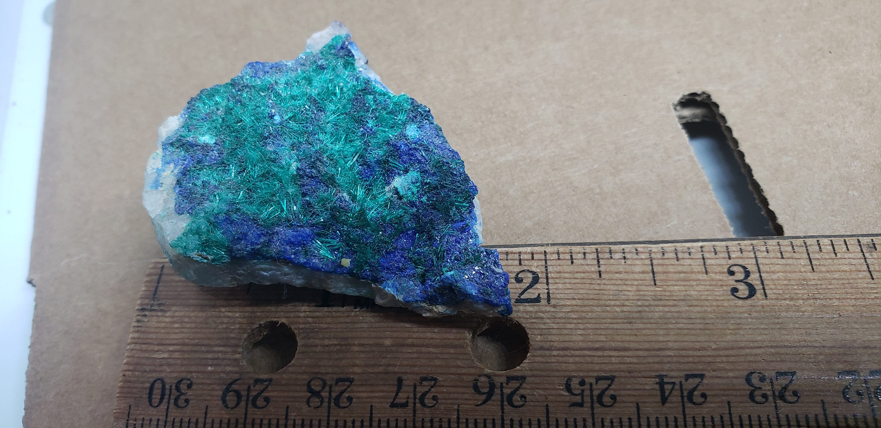 Linarite with Brochantite specimen