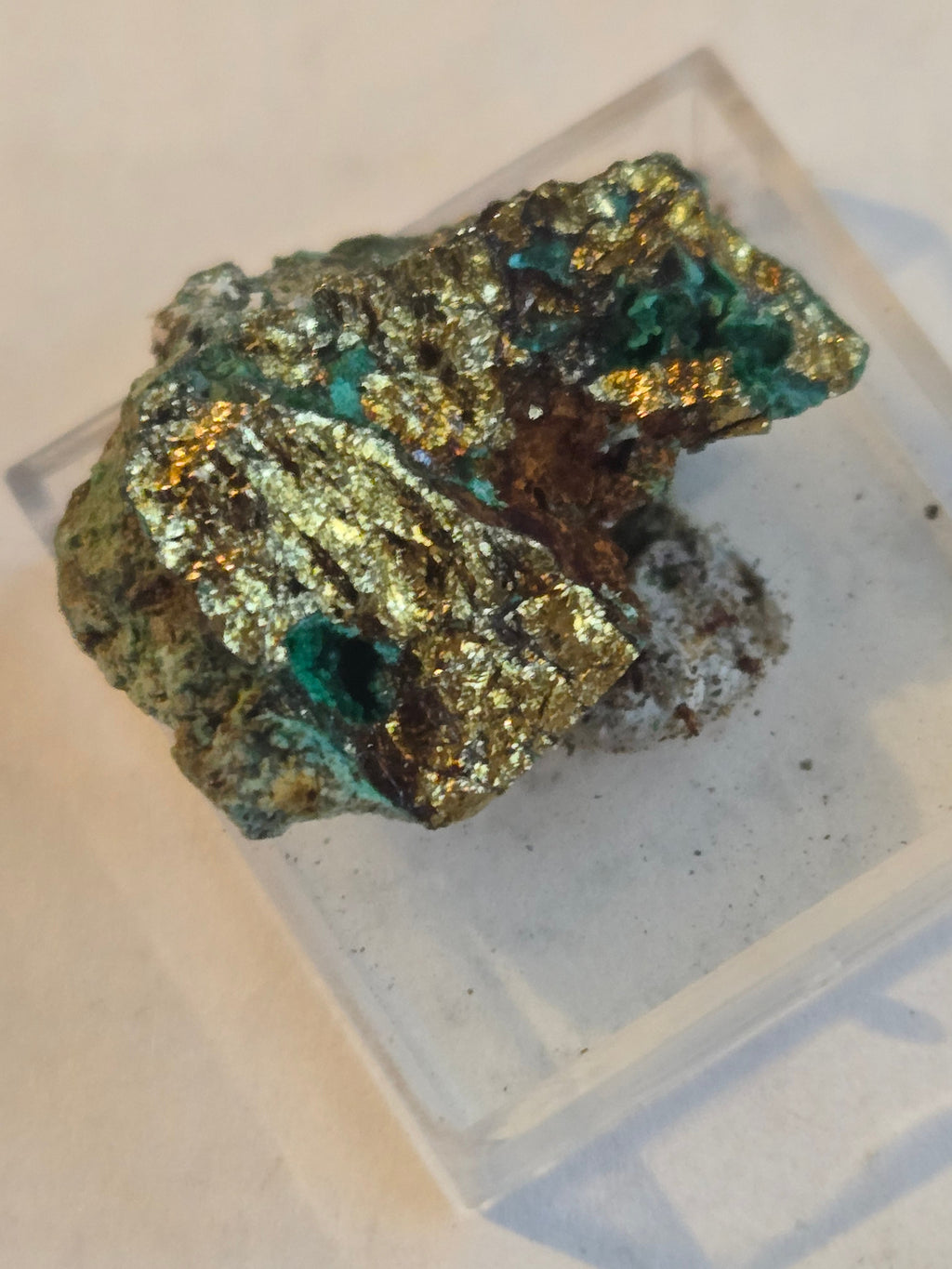 Malachite on Chalcopyrite