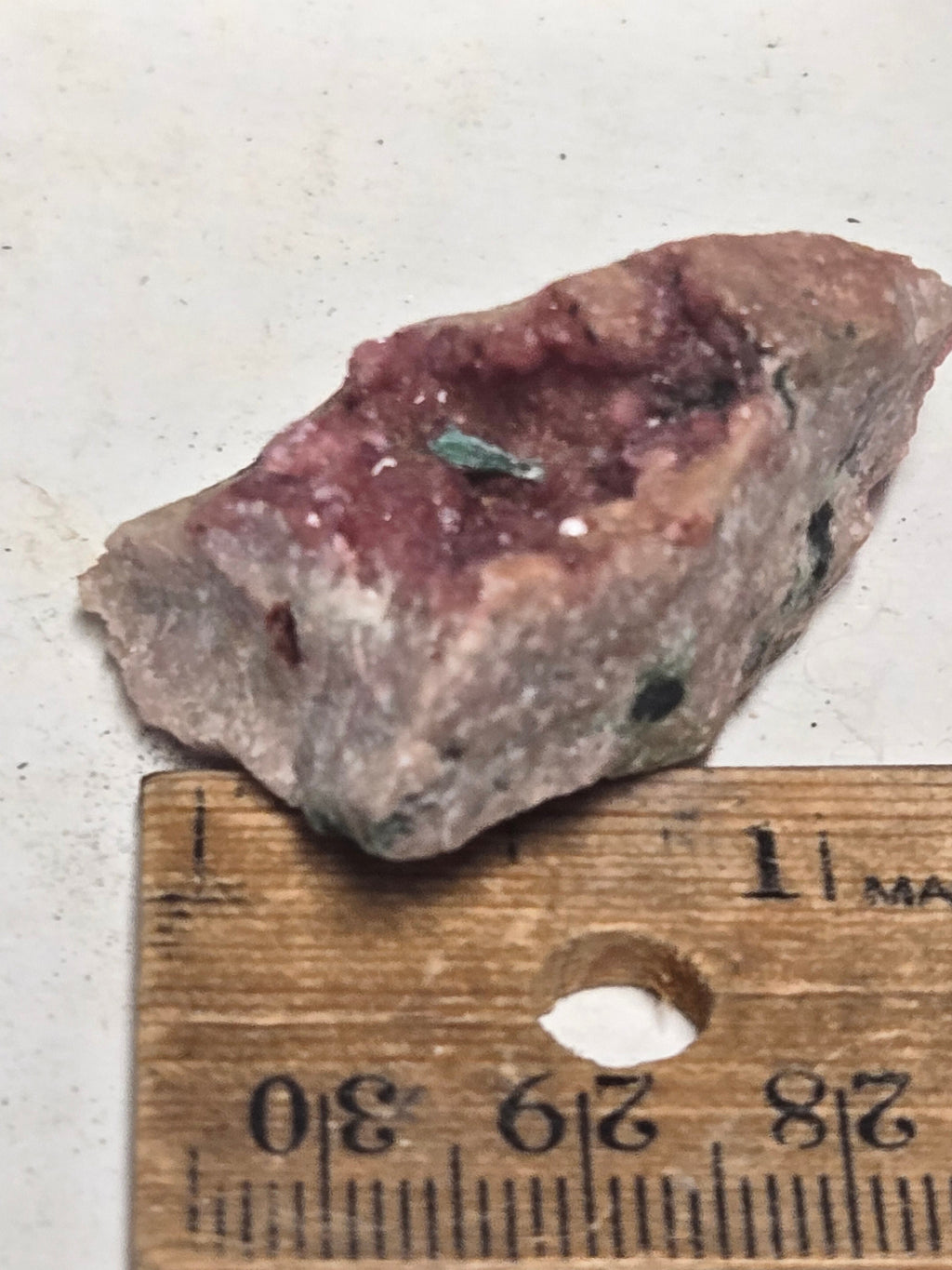 Malachite on Cobaltian Calcite (cobaltocalcite) specimen