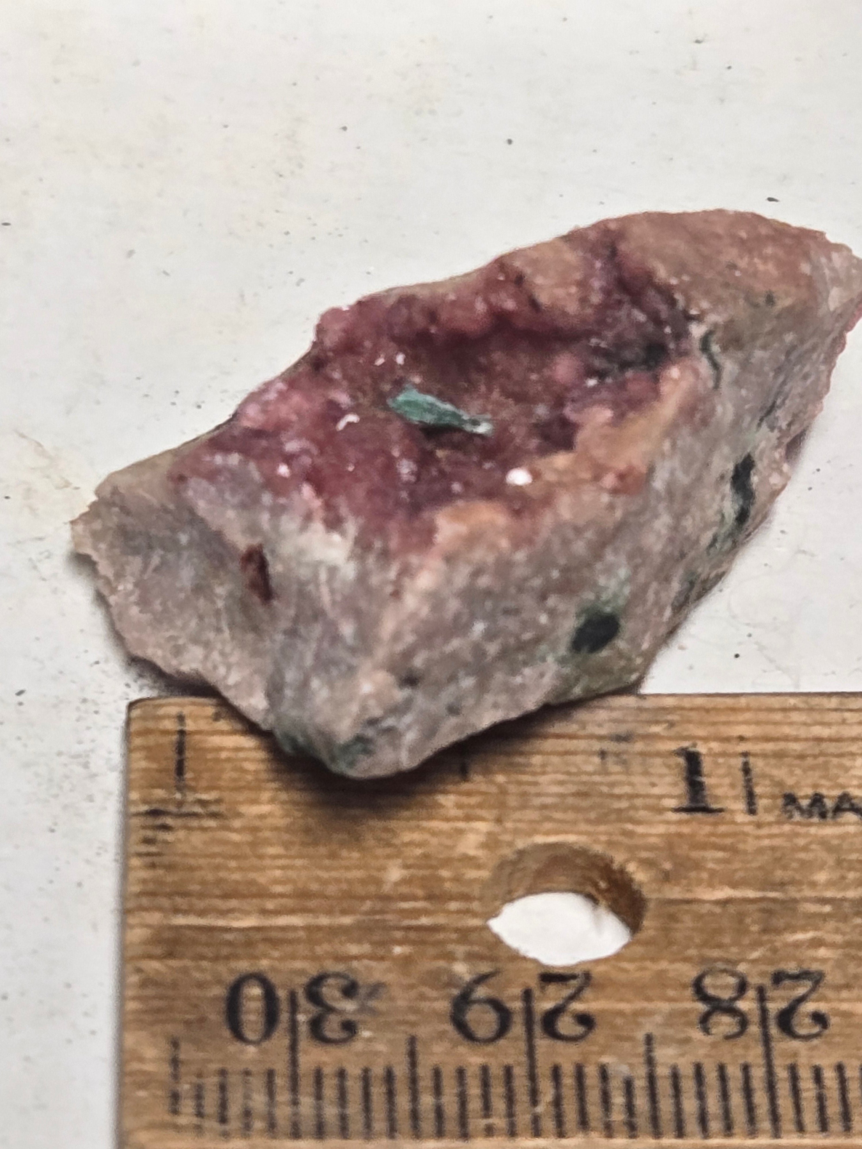 Malachite on Cobaltian Calcite (cobaltocalcite) specimen
