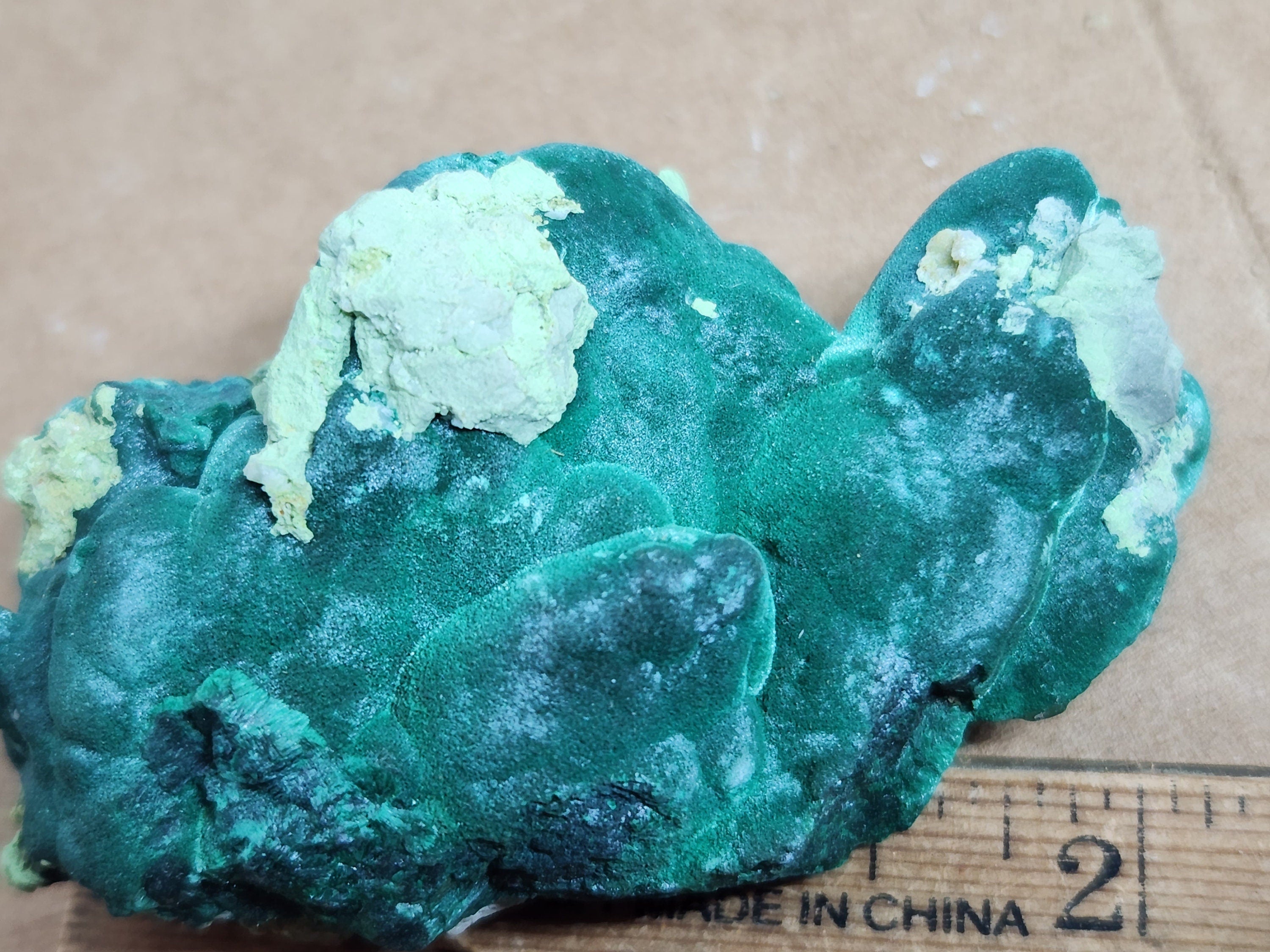 Malachite with Duftite
