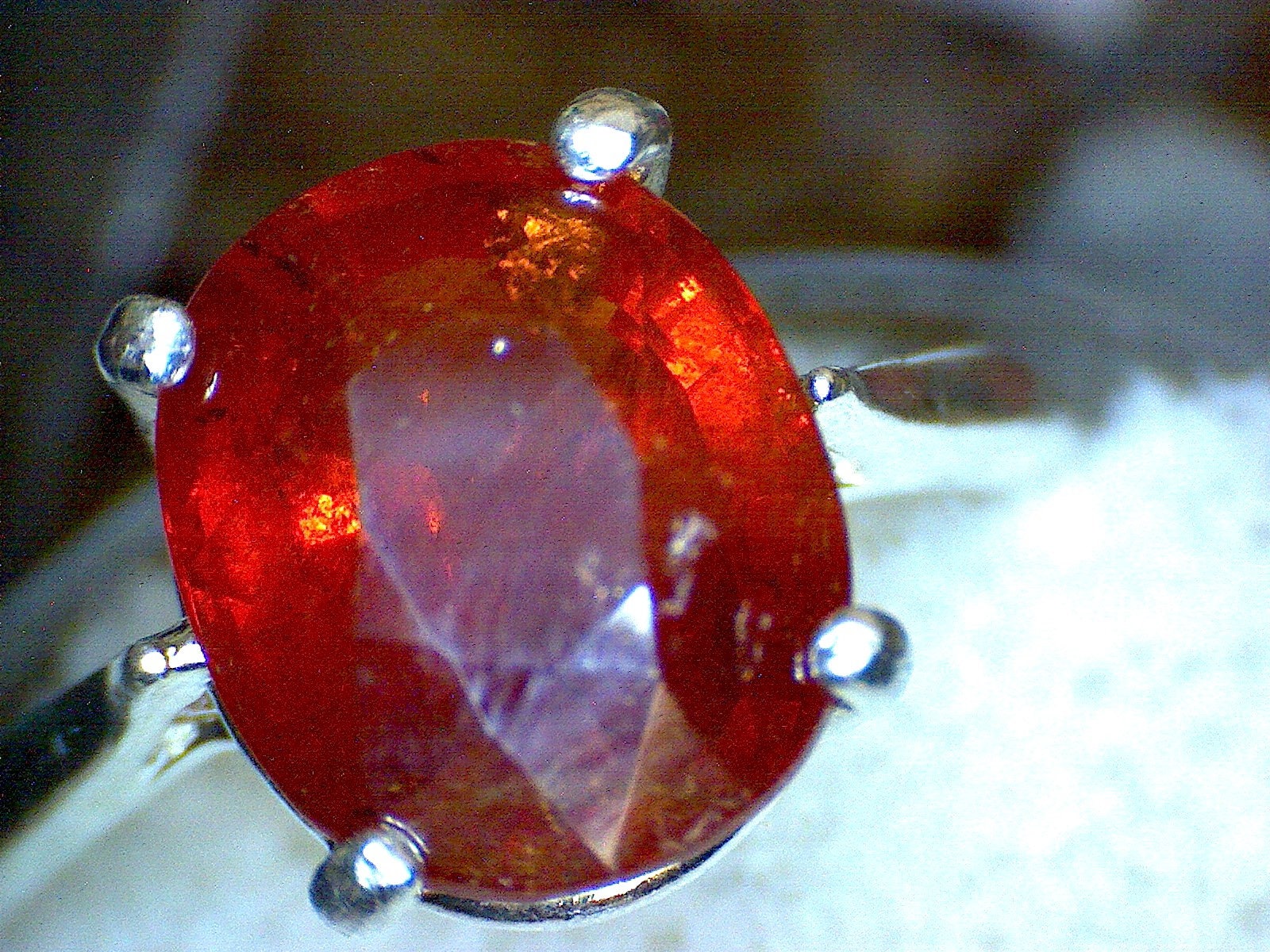 Mandarin Spessartite Ring