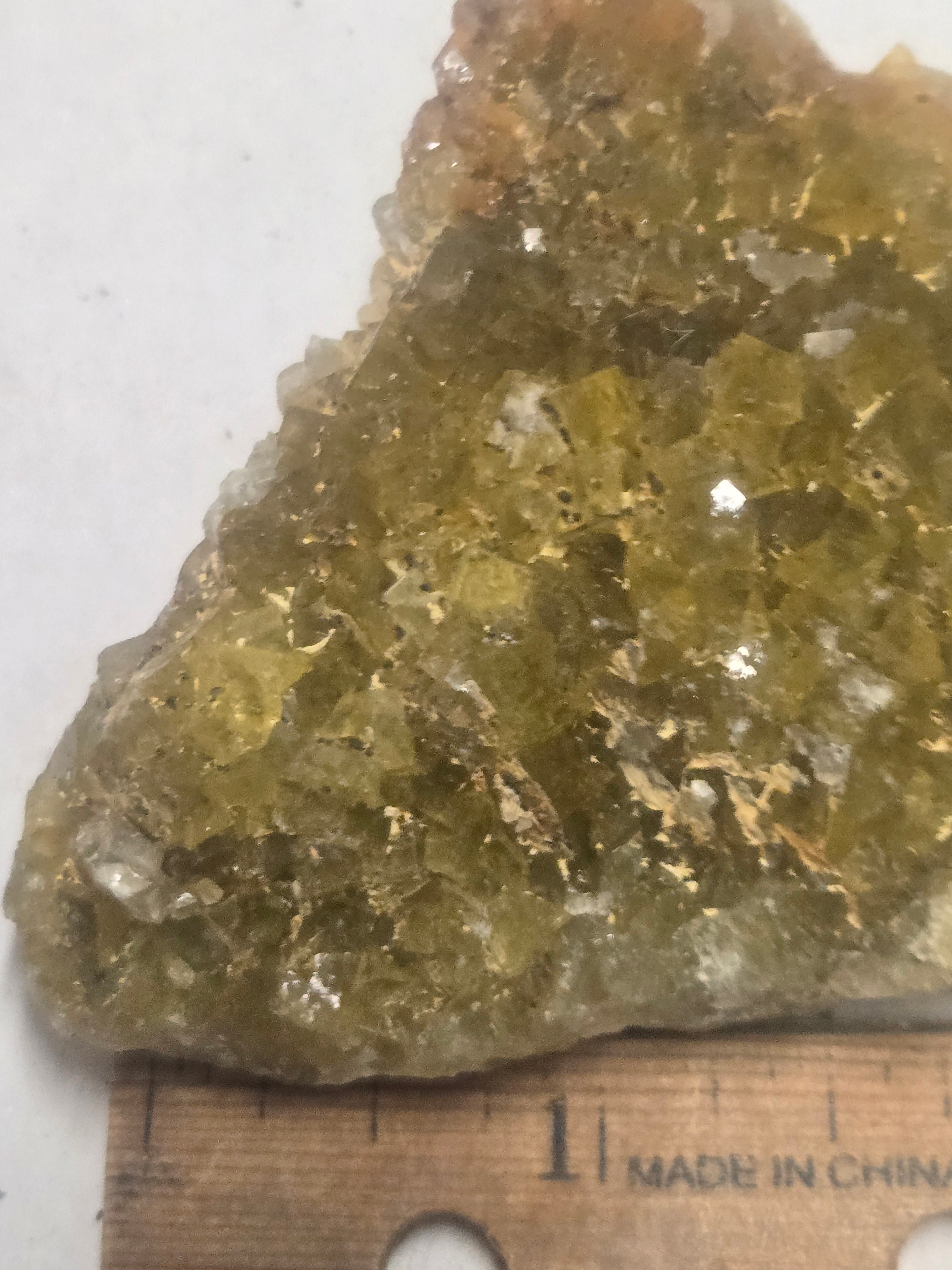 Marcasite on yellow fluorite