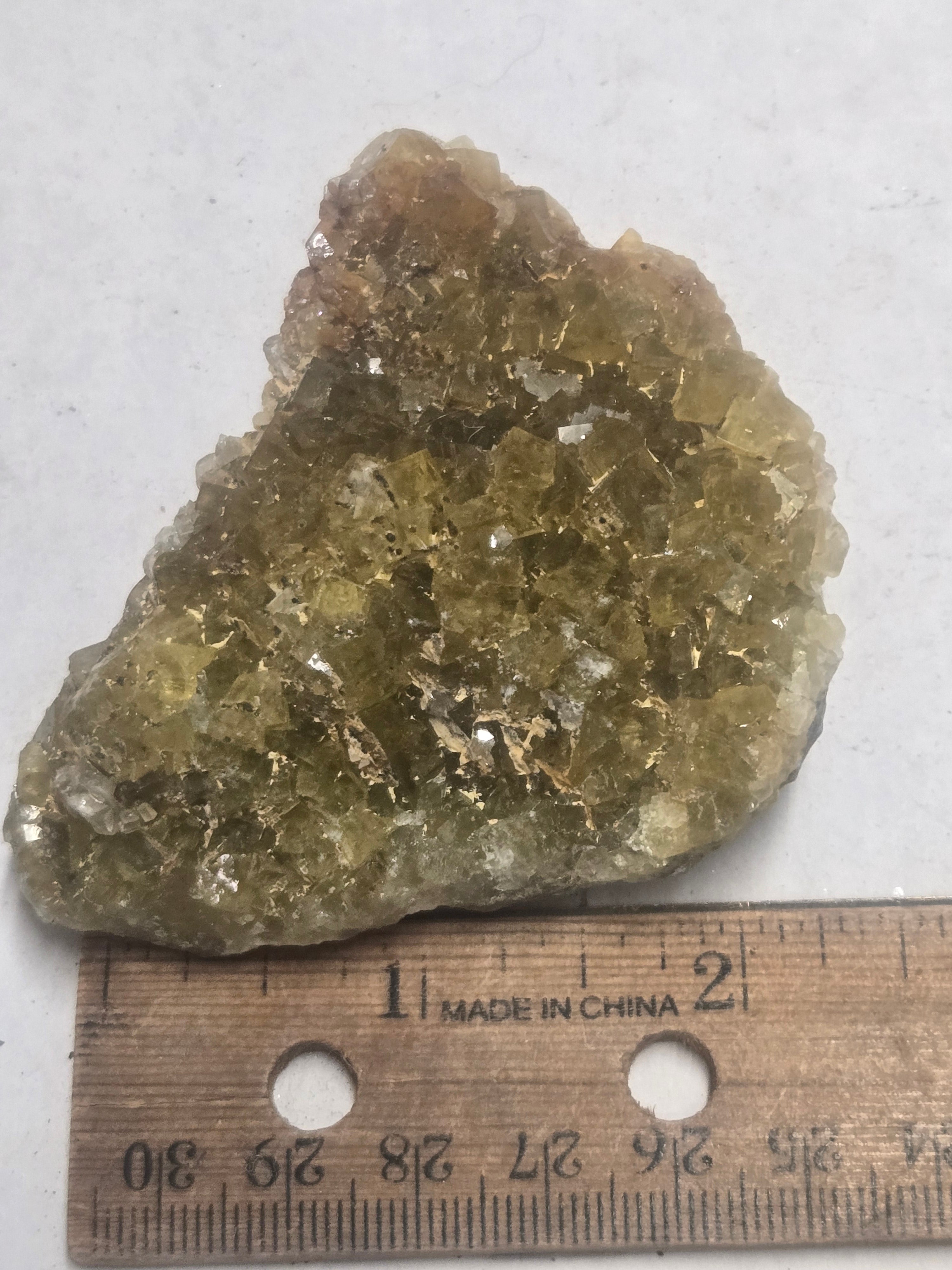 Marcasite on yellow fluorite