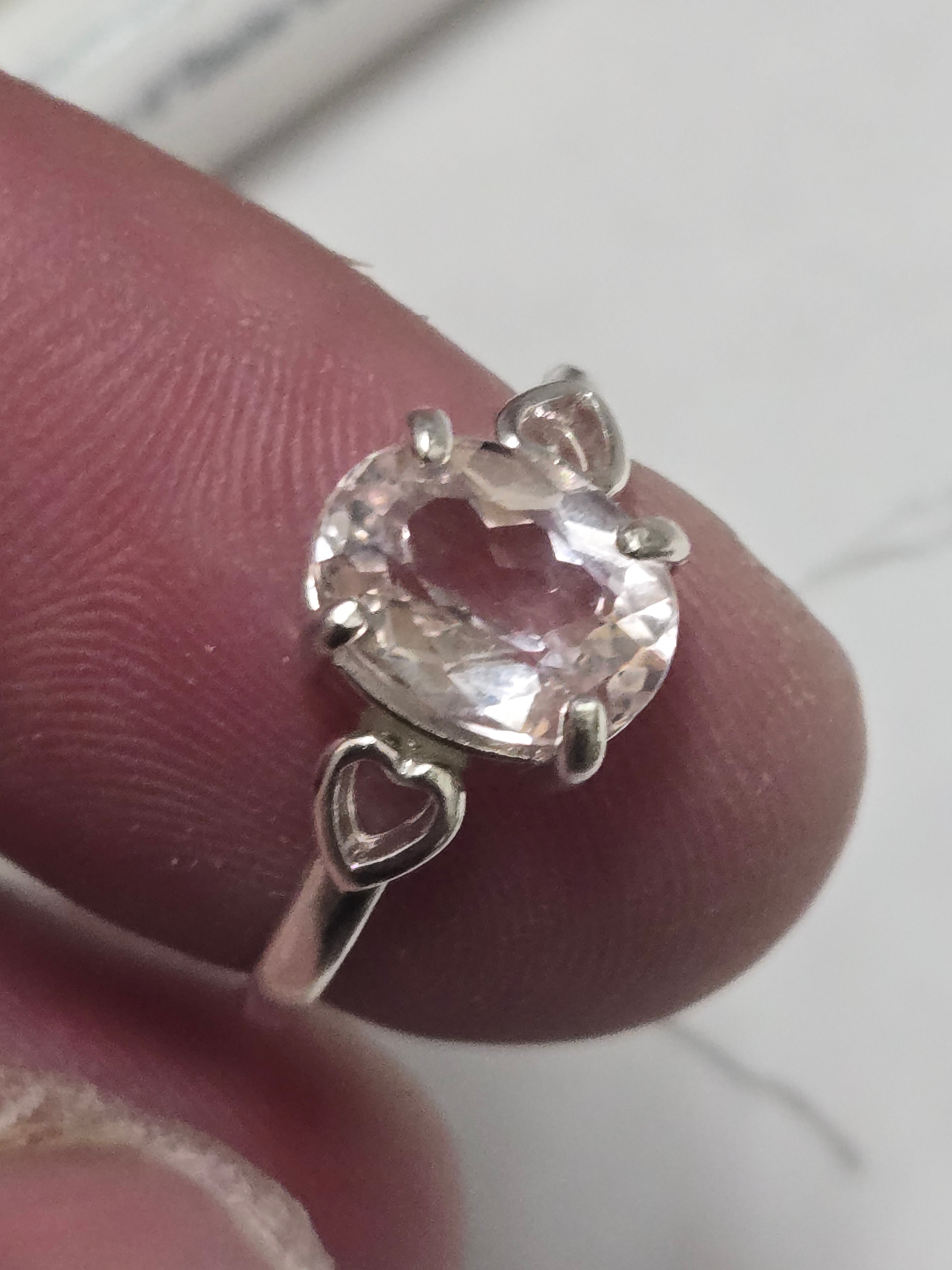 Morganite heart Ring