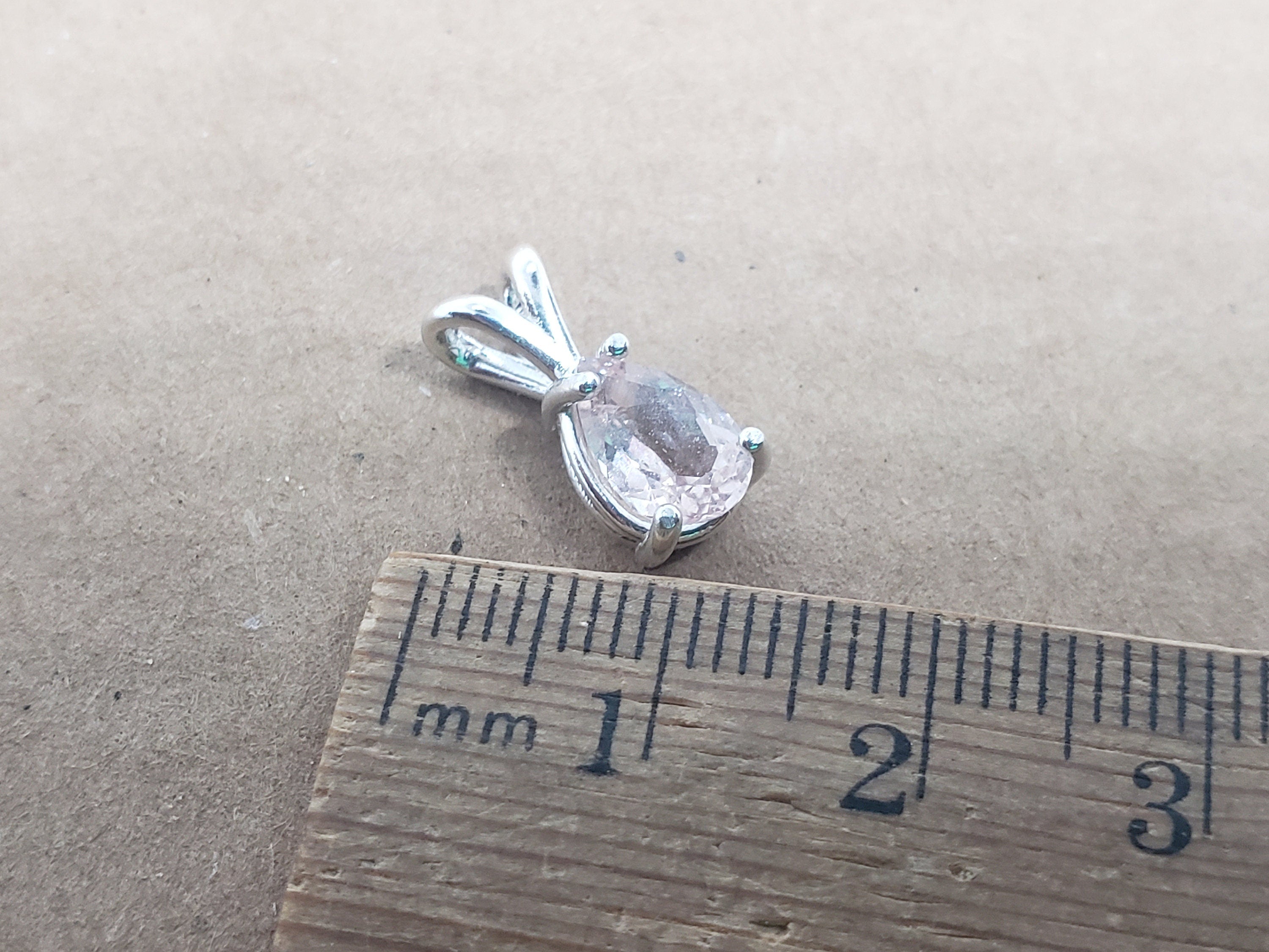 Morganite Pear Pendant
