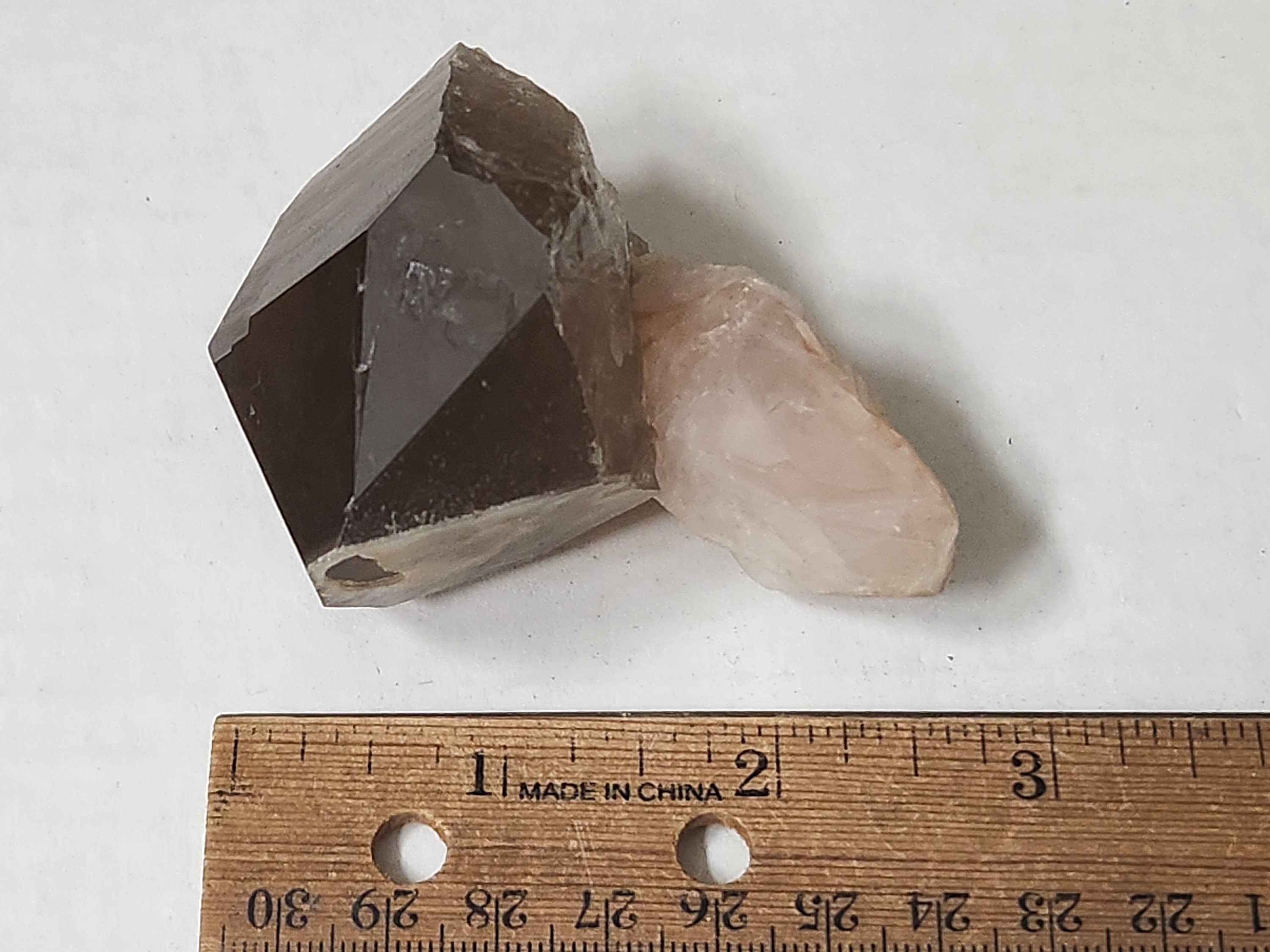 Morganite Smoky Quartz Specimen