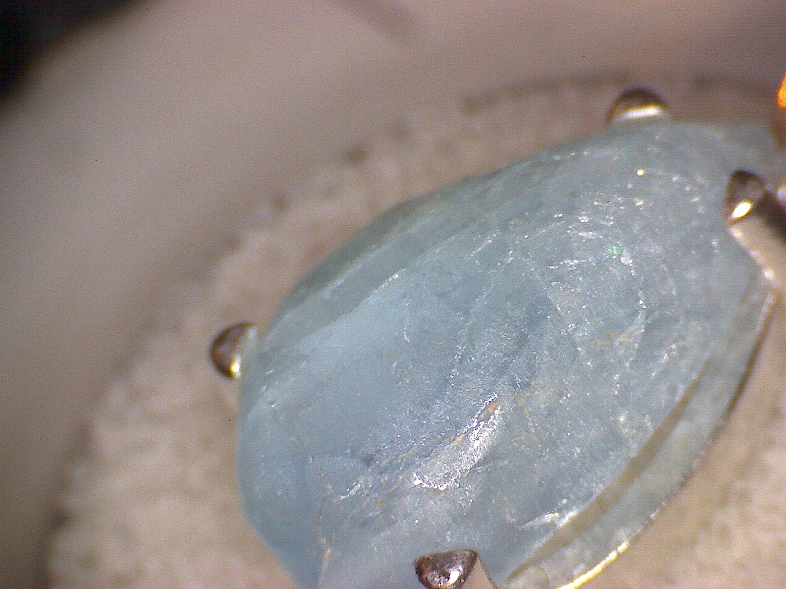 Mount Antero Colorado Aquamarine Pear pendant