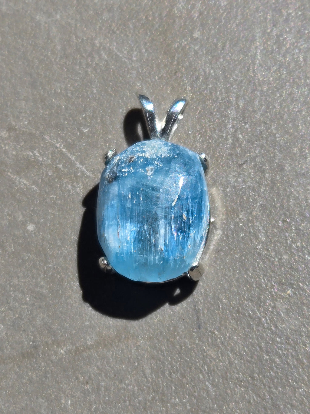 Mount Antero Colorado Cat’s Eye Aquamarine pendant