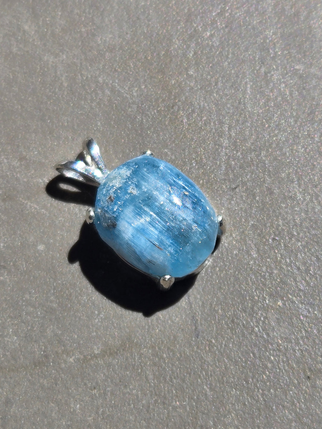 Mount Antero Colorado Cat’s Eye Aquamarine pendant