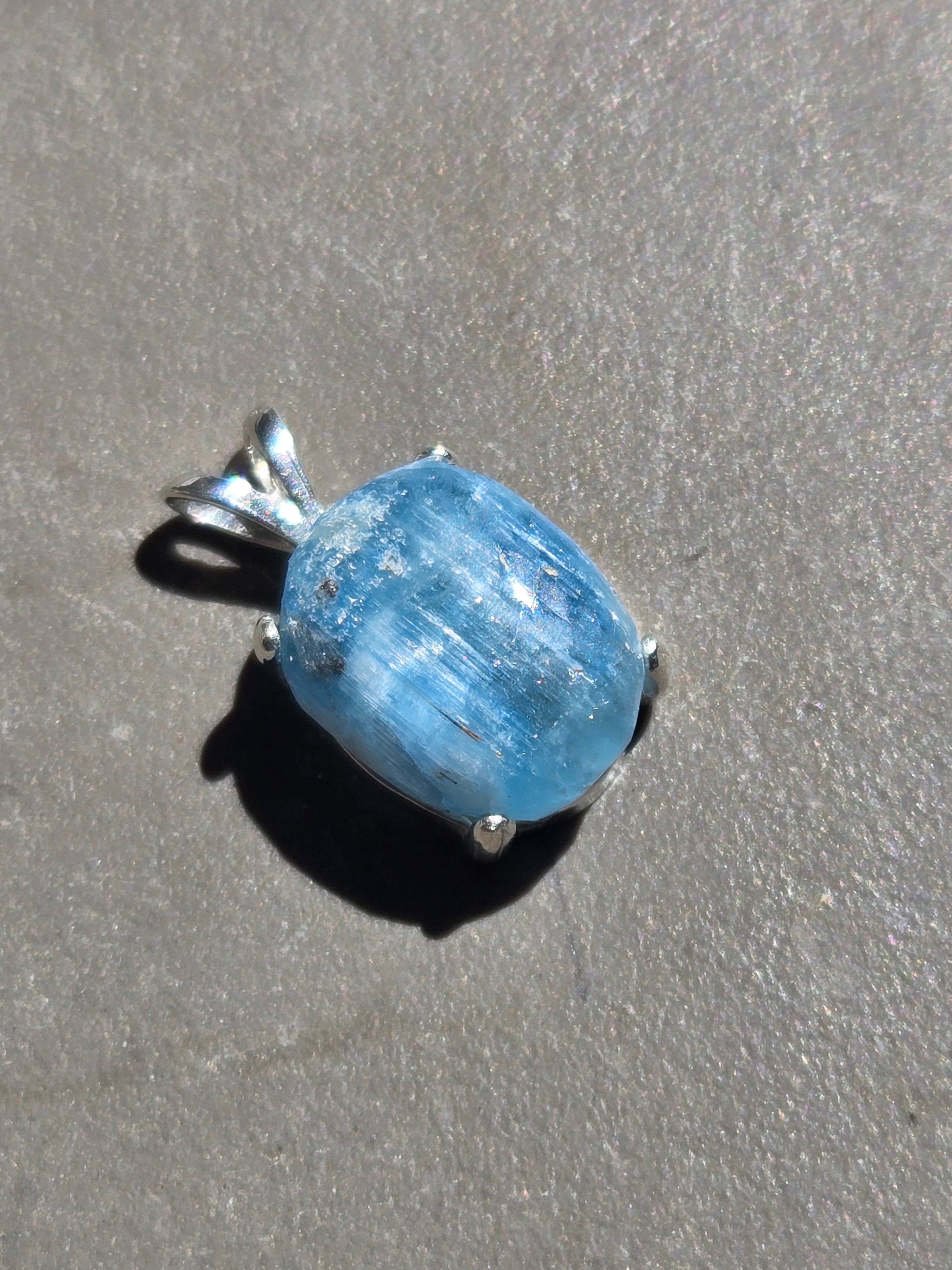 Mount Antero Colorado Cat’s Eye Aquamarine pendant