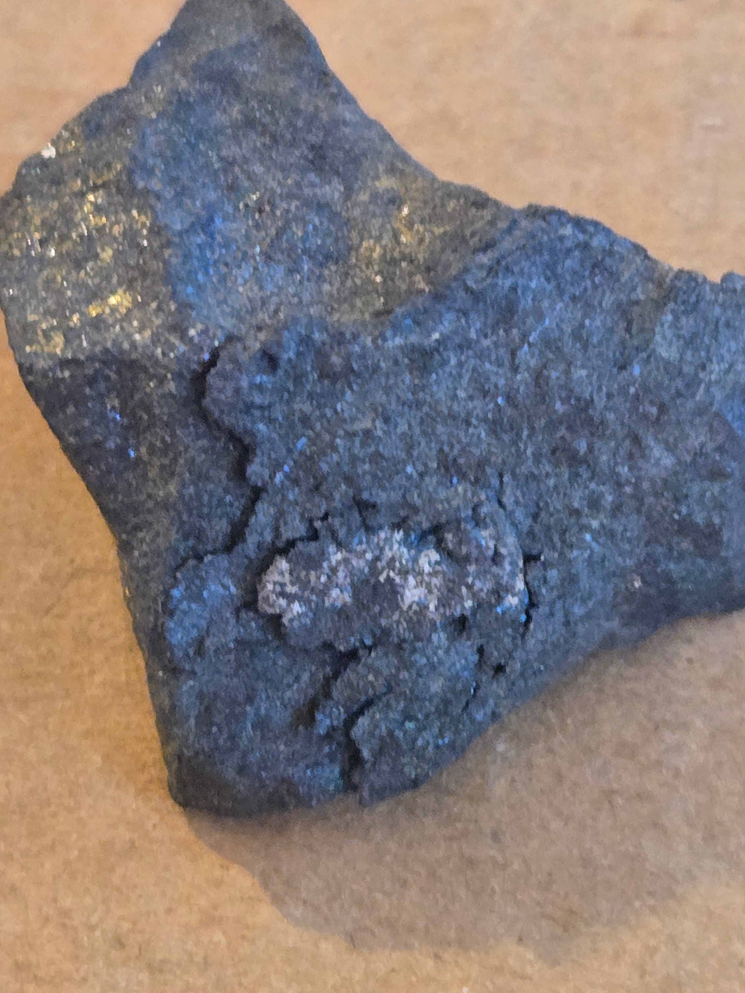 Native silver on bornite