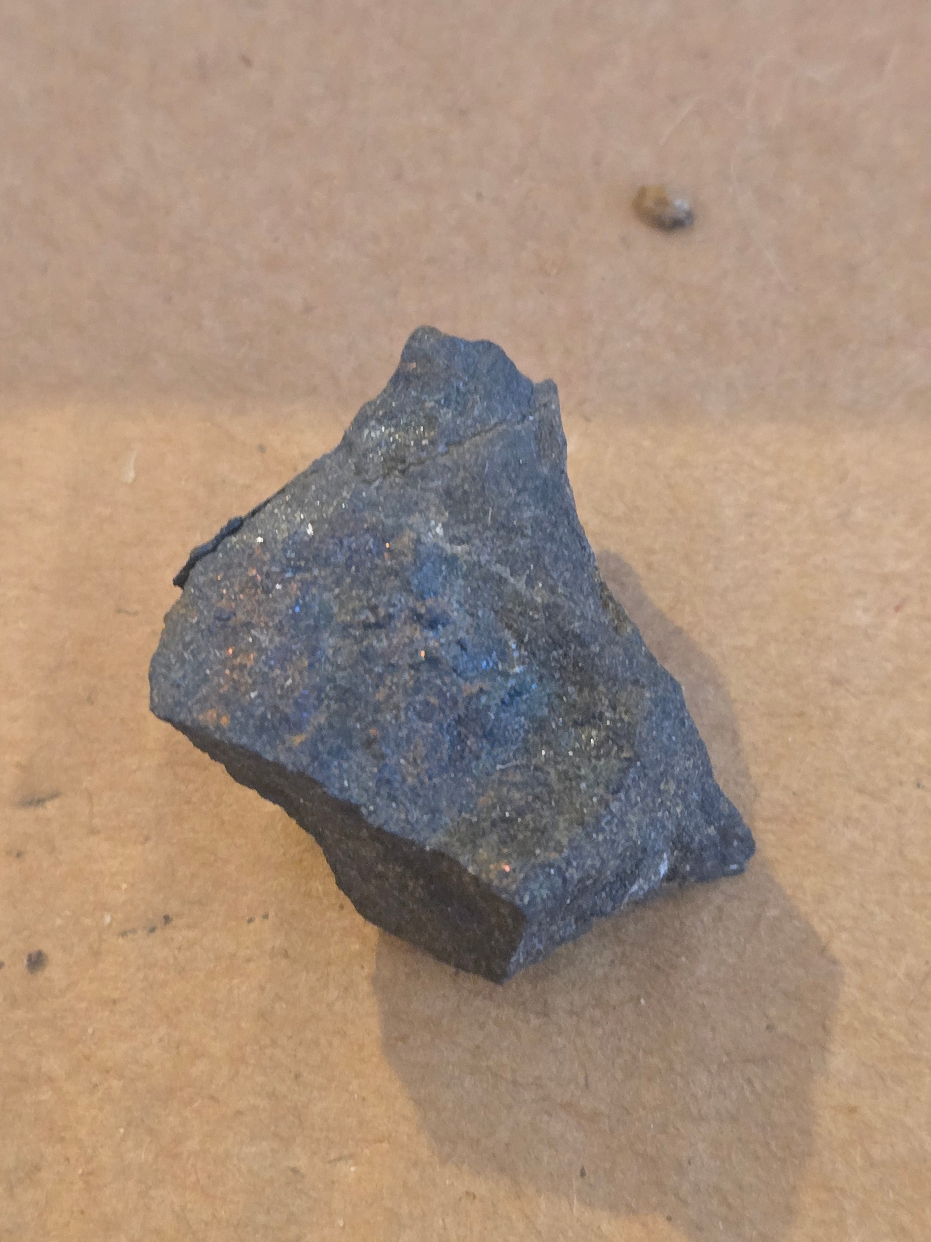 Native silver on bornite
