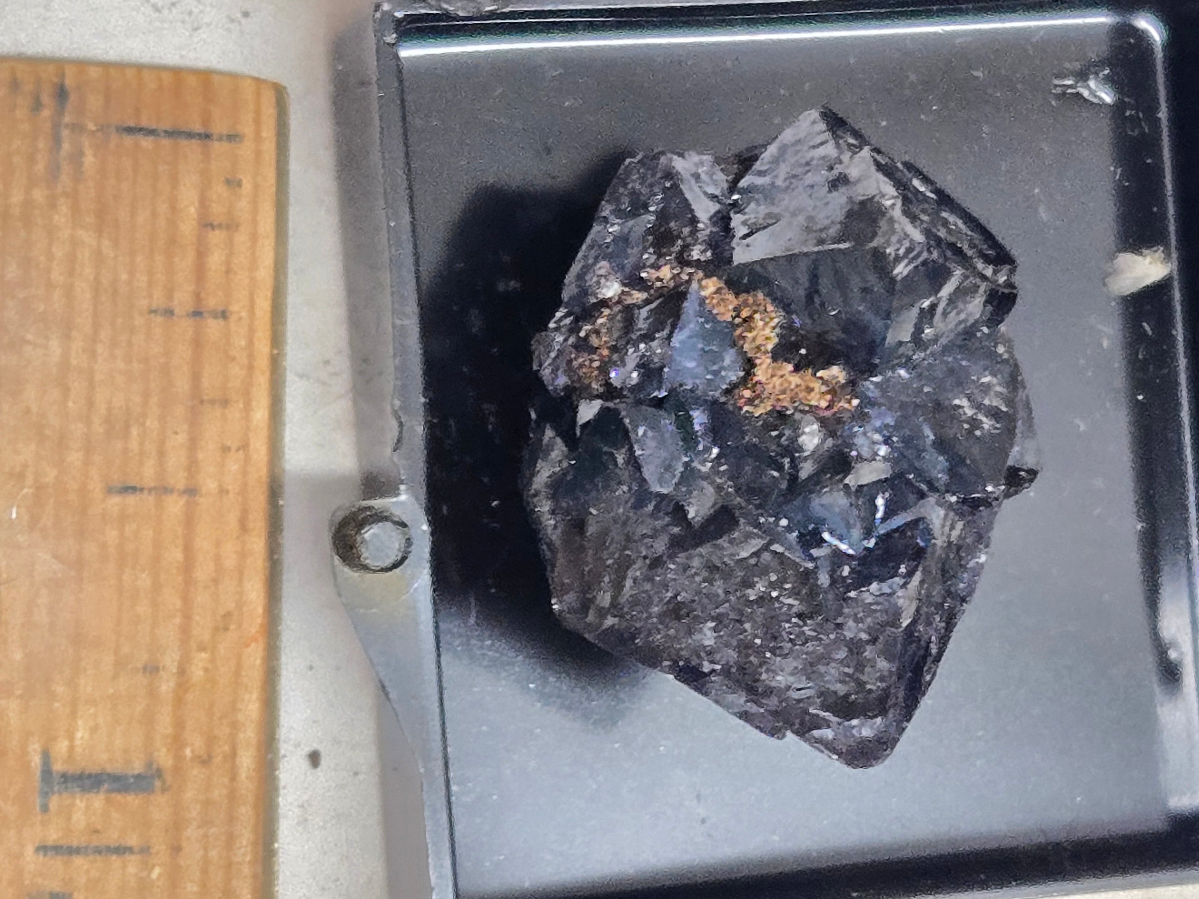 Native silver on cuprite