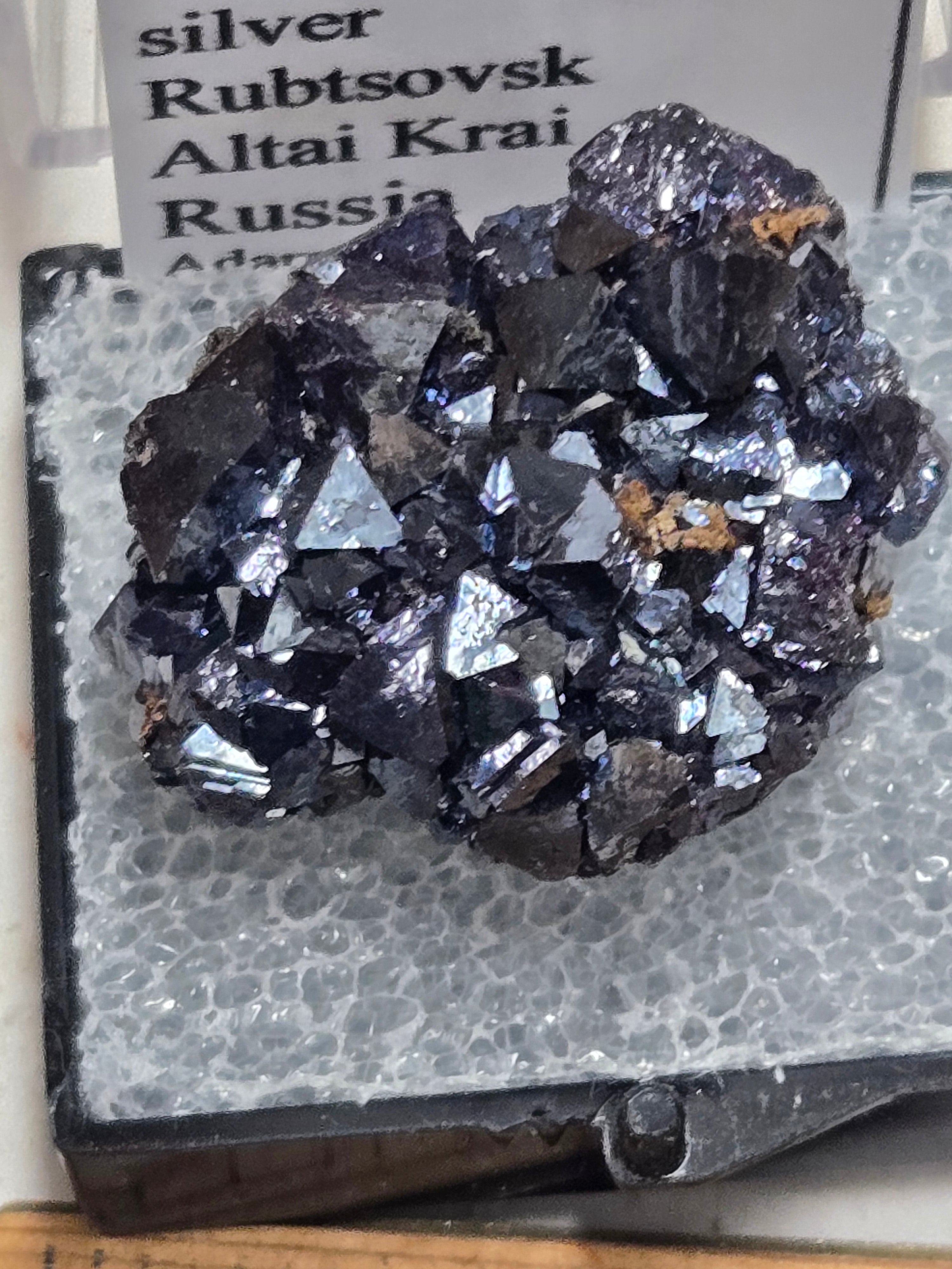Native silver on cuprite