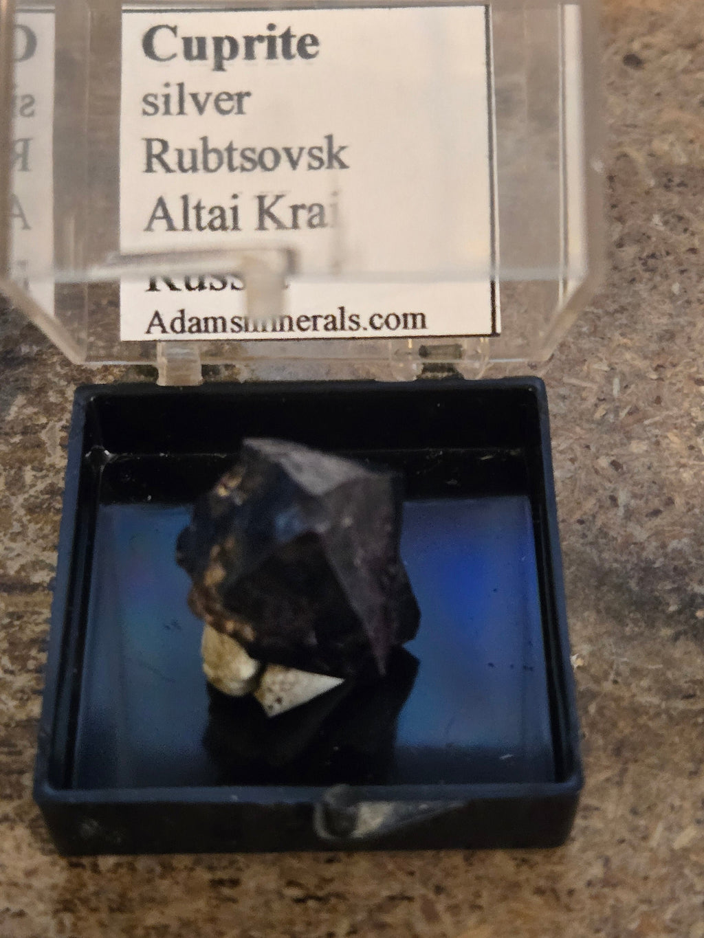 Native silver on cuprite