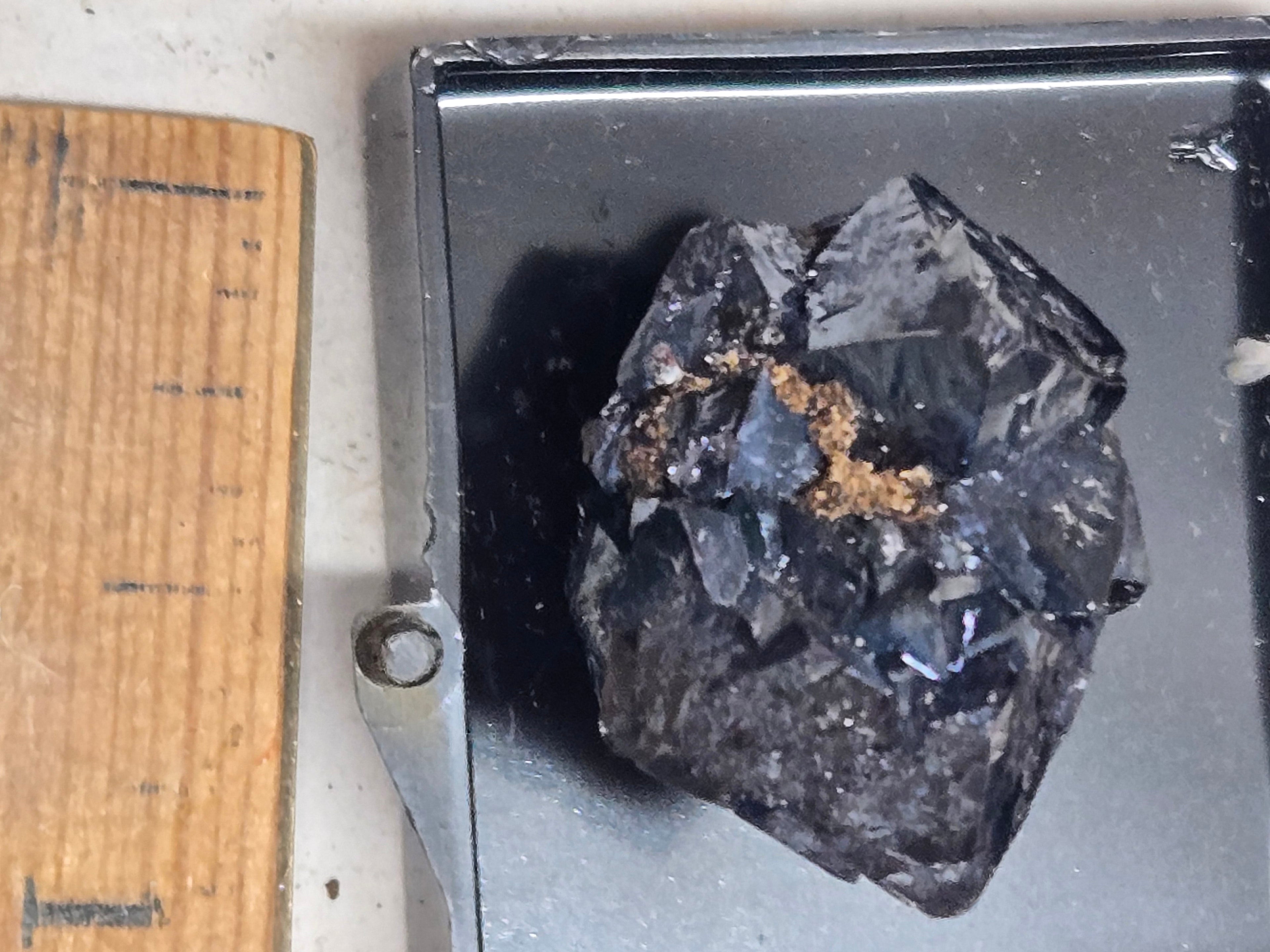 Native silver on cuprite