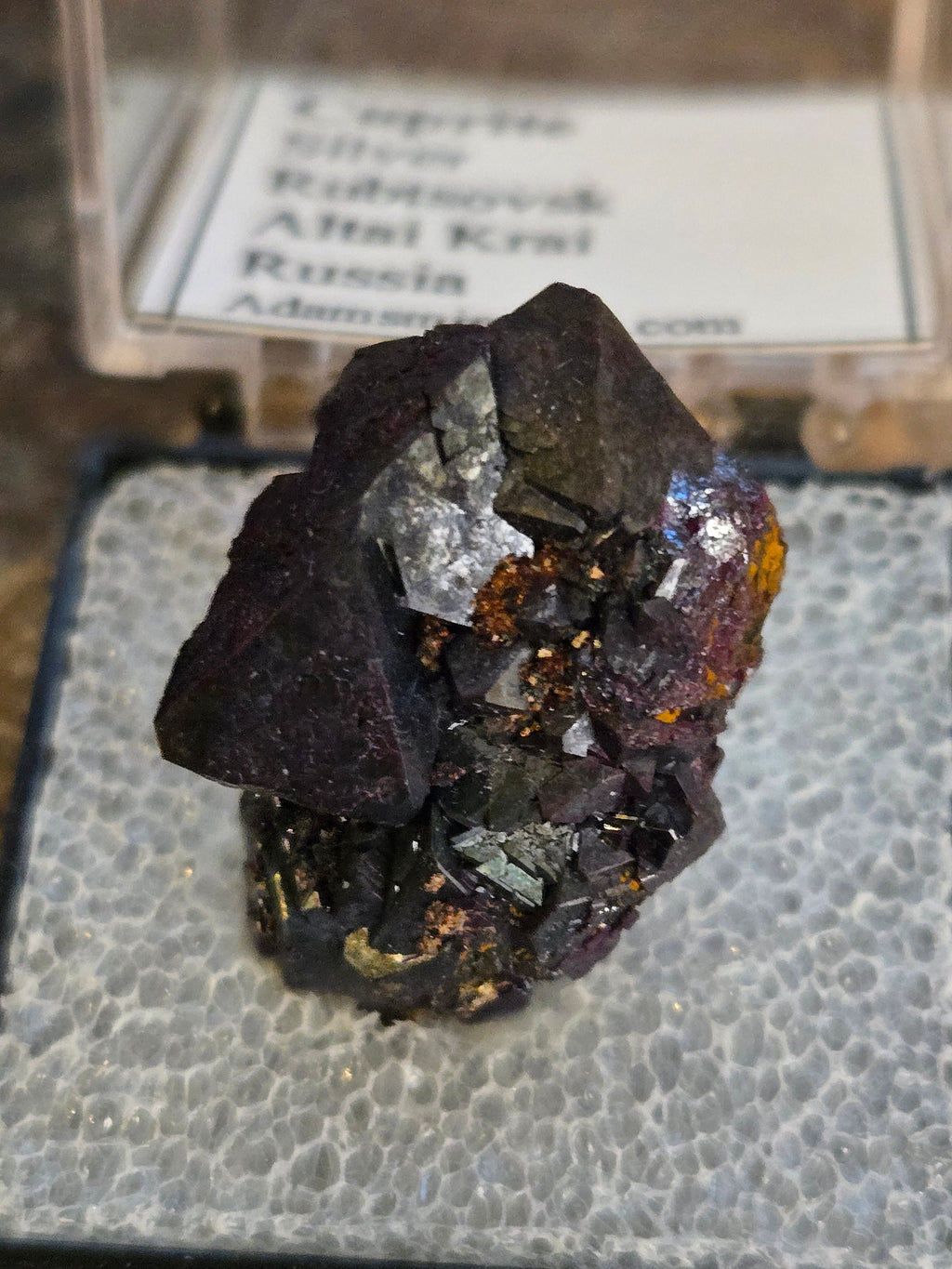 Native silver on cuprite