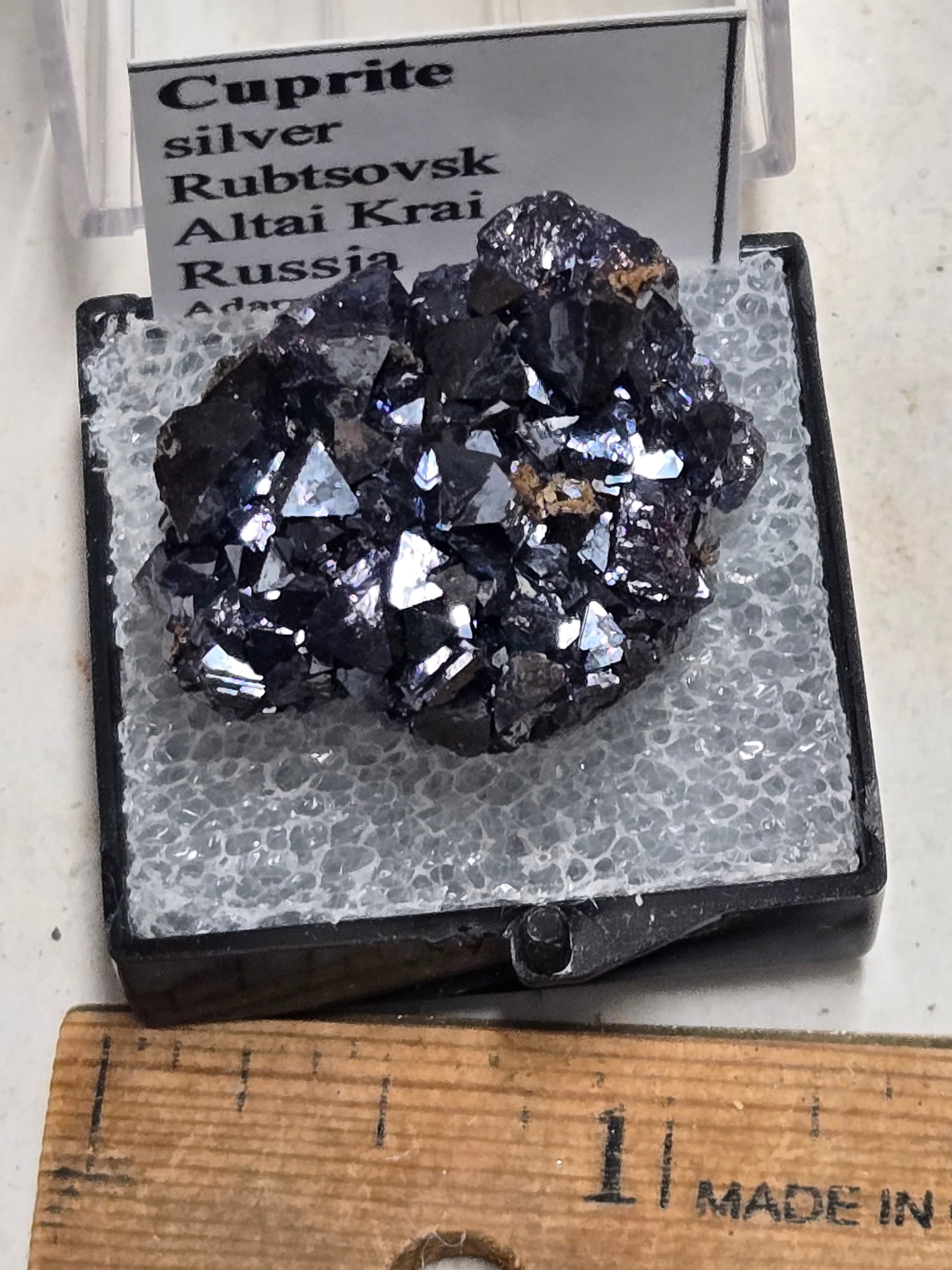 Native silver on cuprite