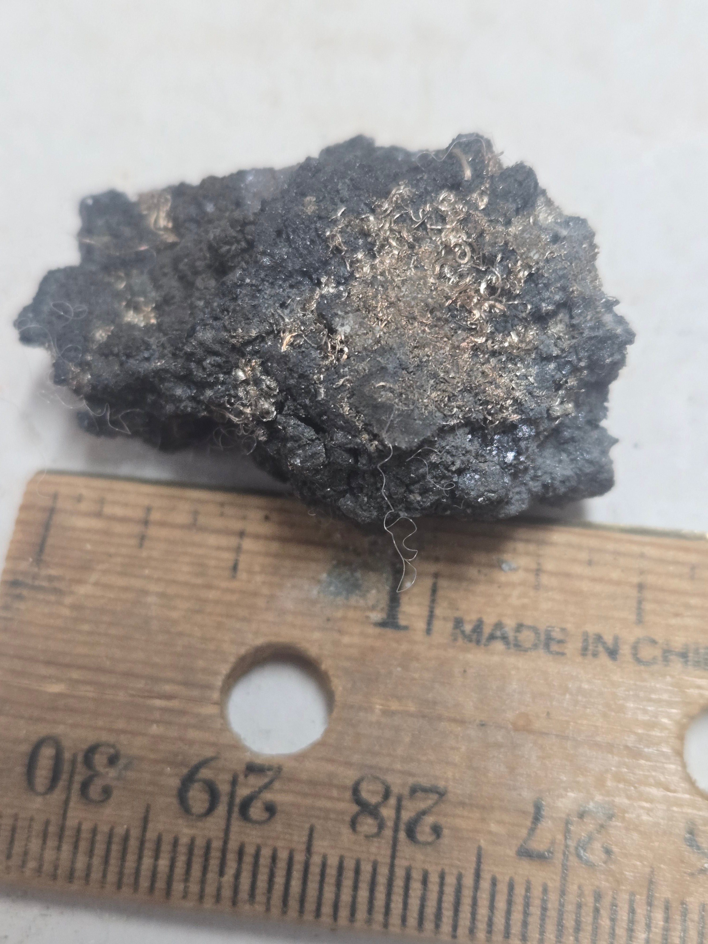 Native silver with acanthite