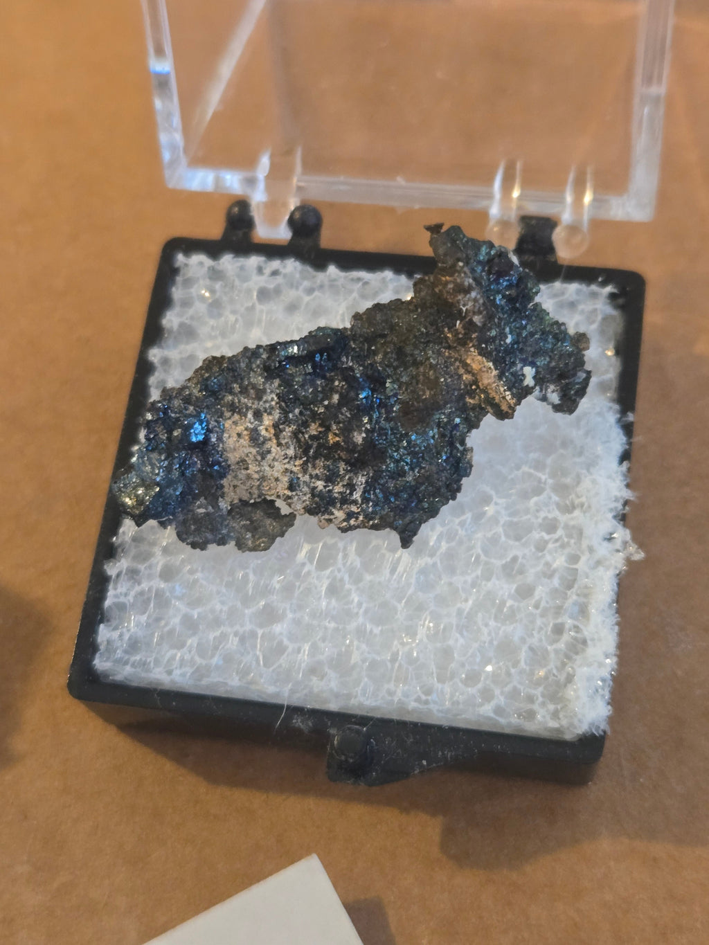 Native silver with bornite