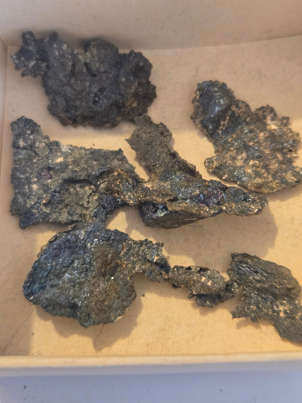 Native silver with bornite
