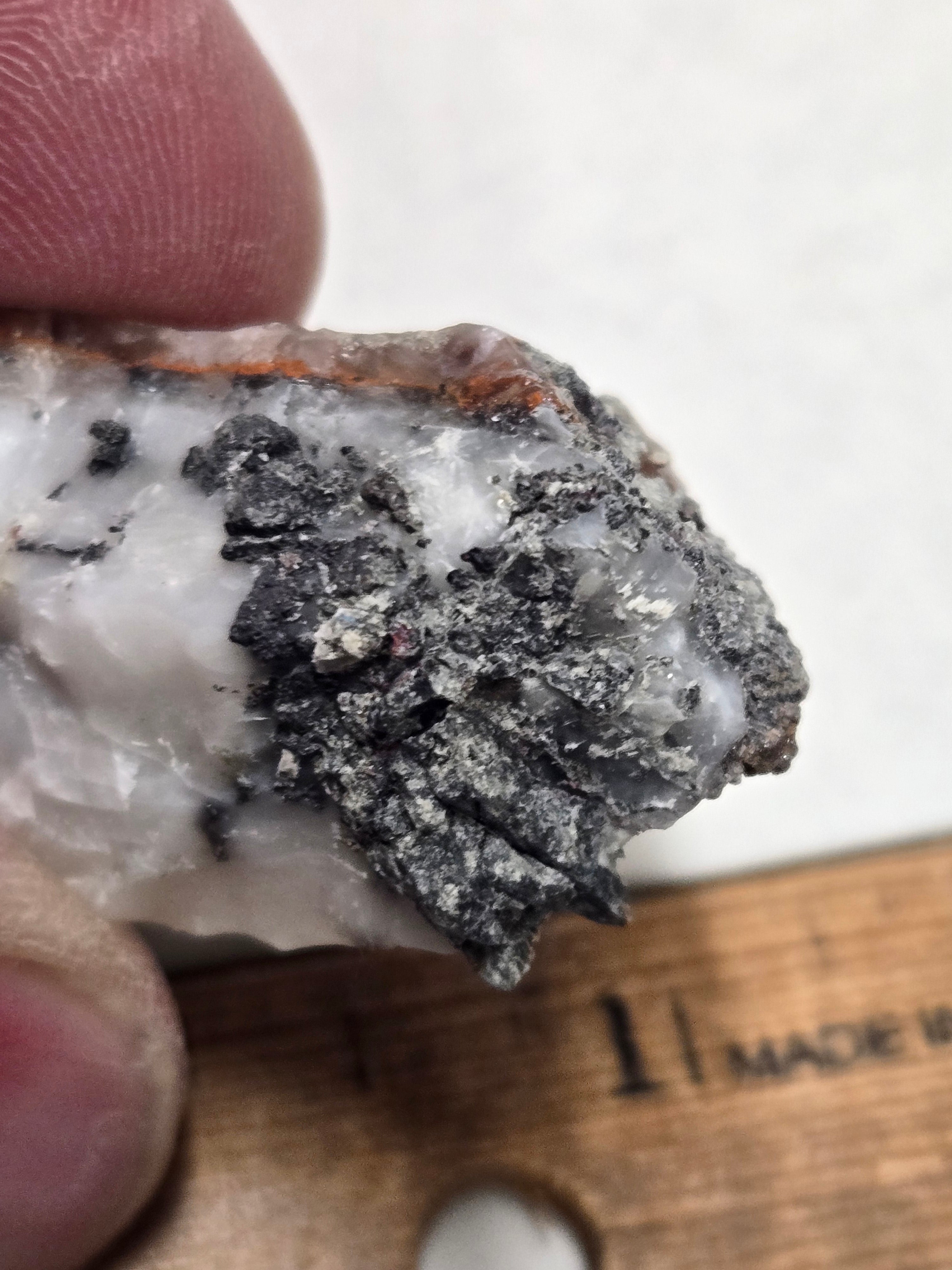 Native silver with proustite specimen