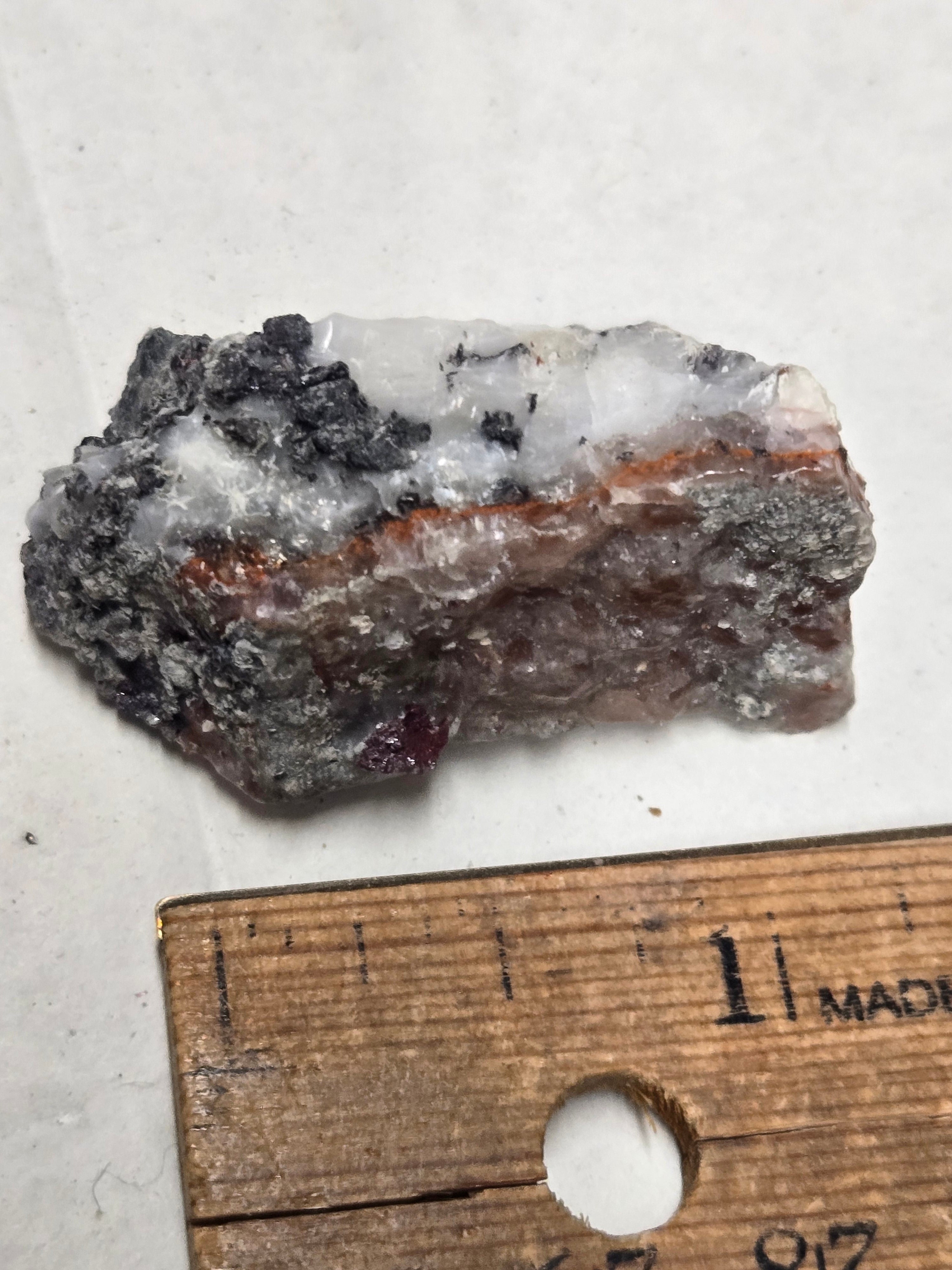 Native silver with proustite specimen