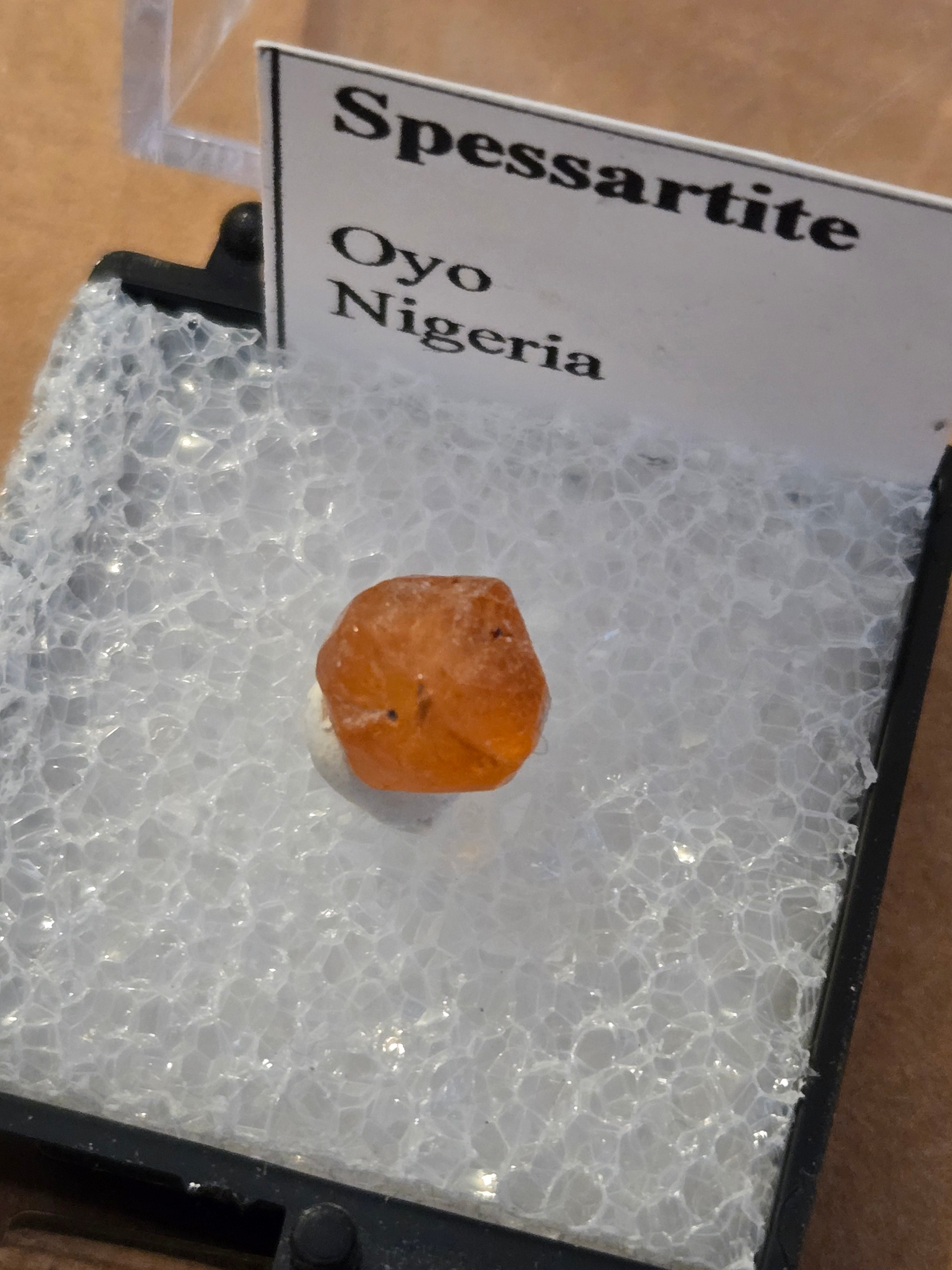 Orange Spessartite specimen