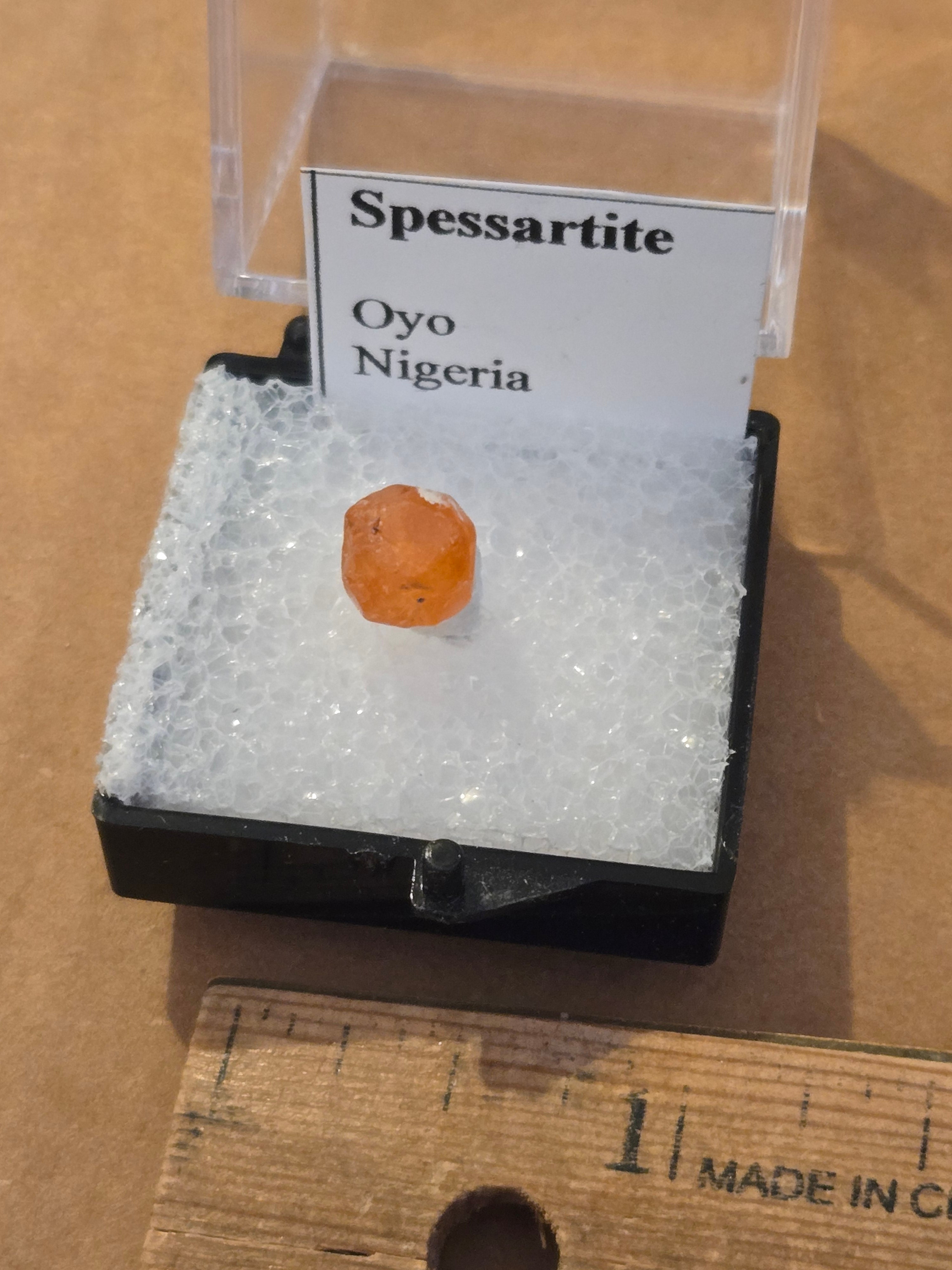 Orange Spessartite specimen
