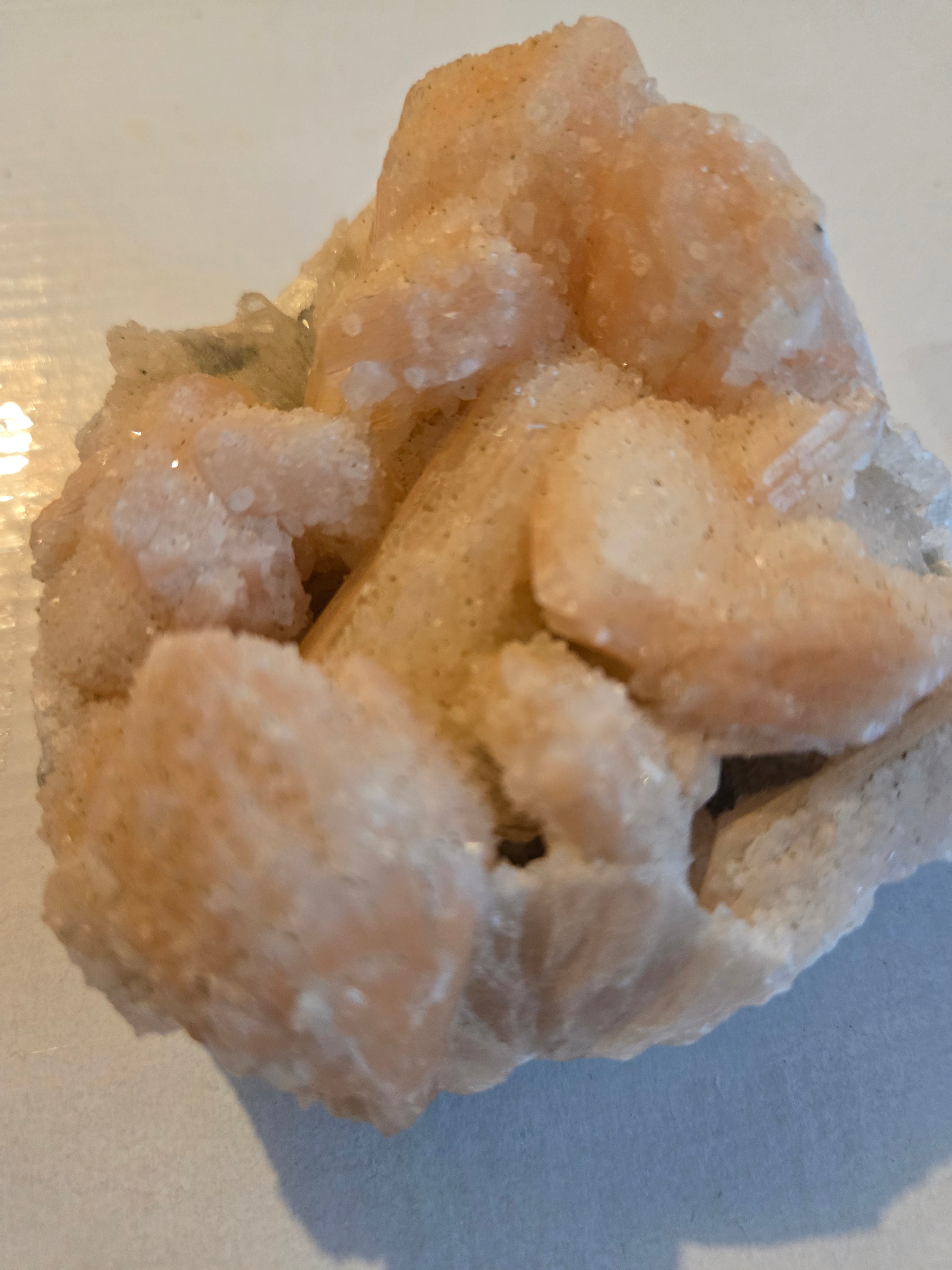 Orange Stilbite specimen