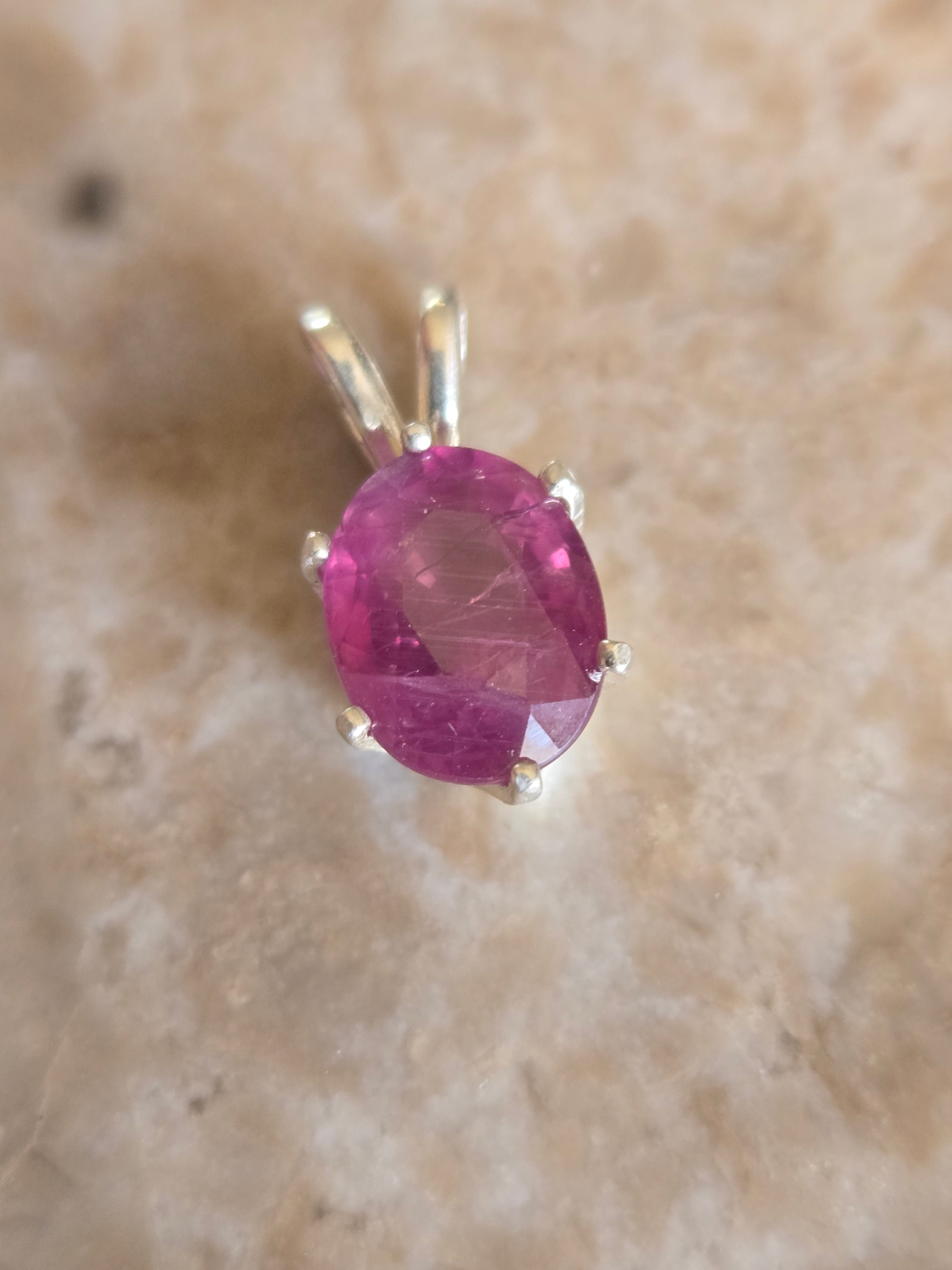 Pink Sapphire Pendant