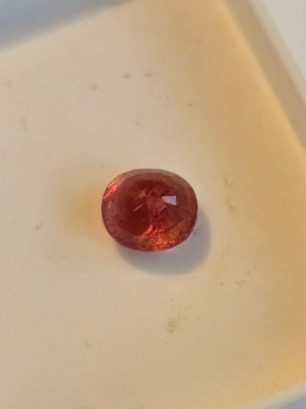 Pink spinel facet