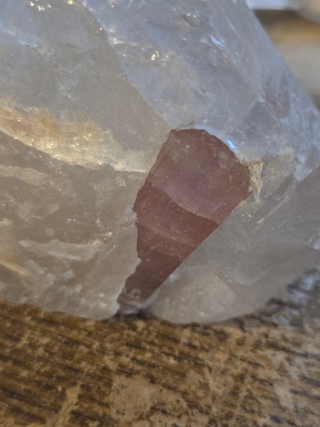 Pink tourmaline specimen