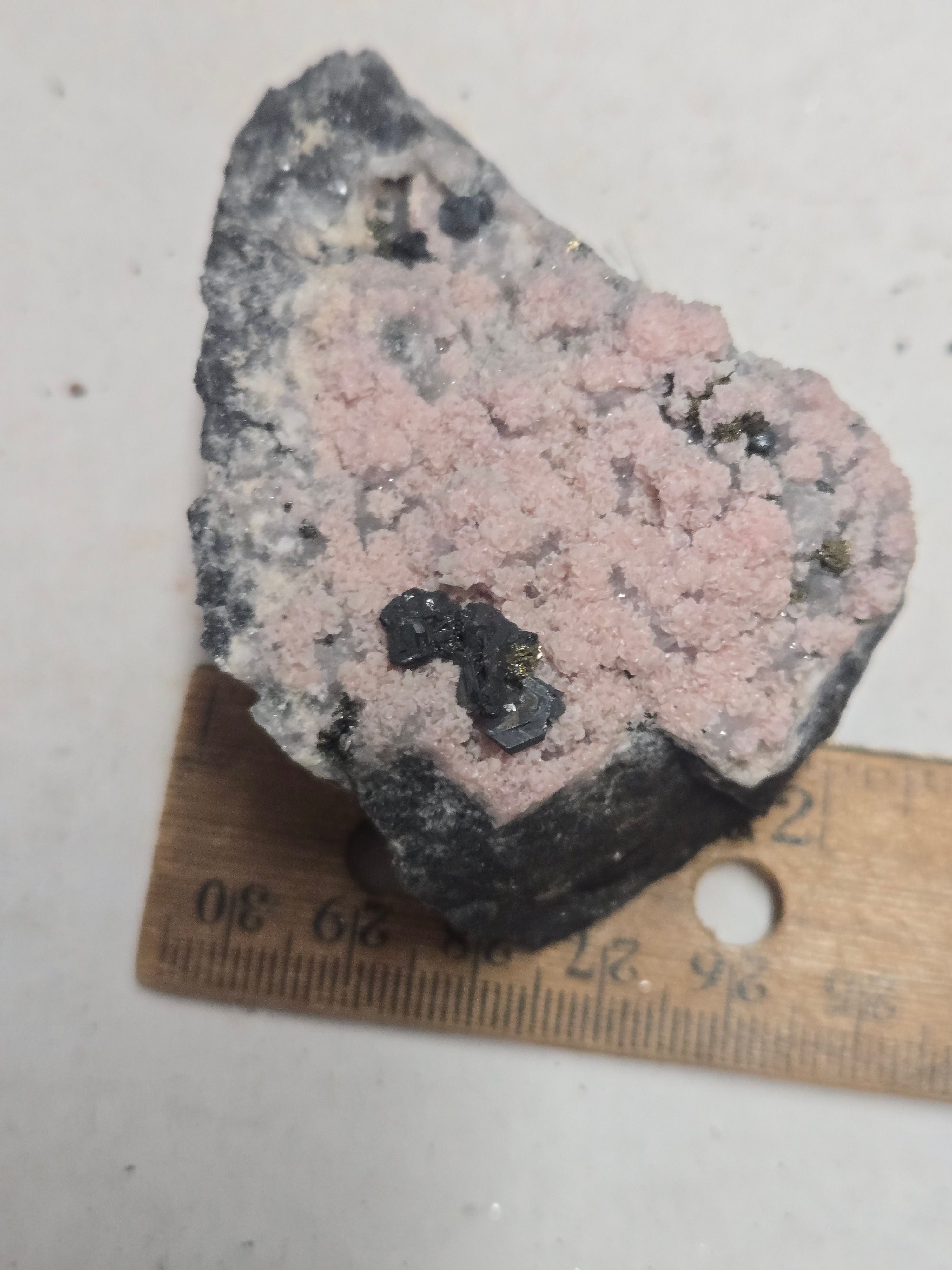 Polybasite on Rhodochrosite specimen