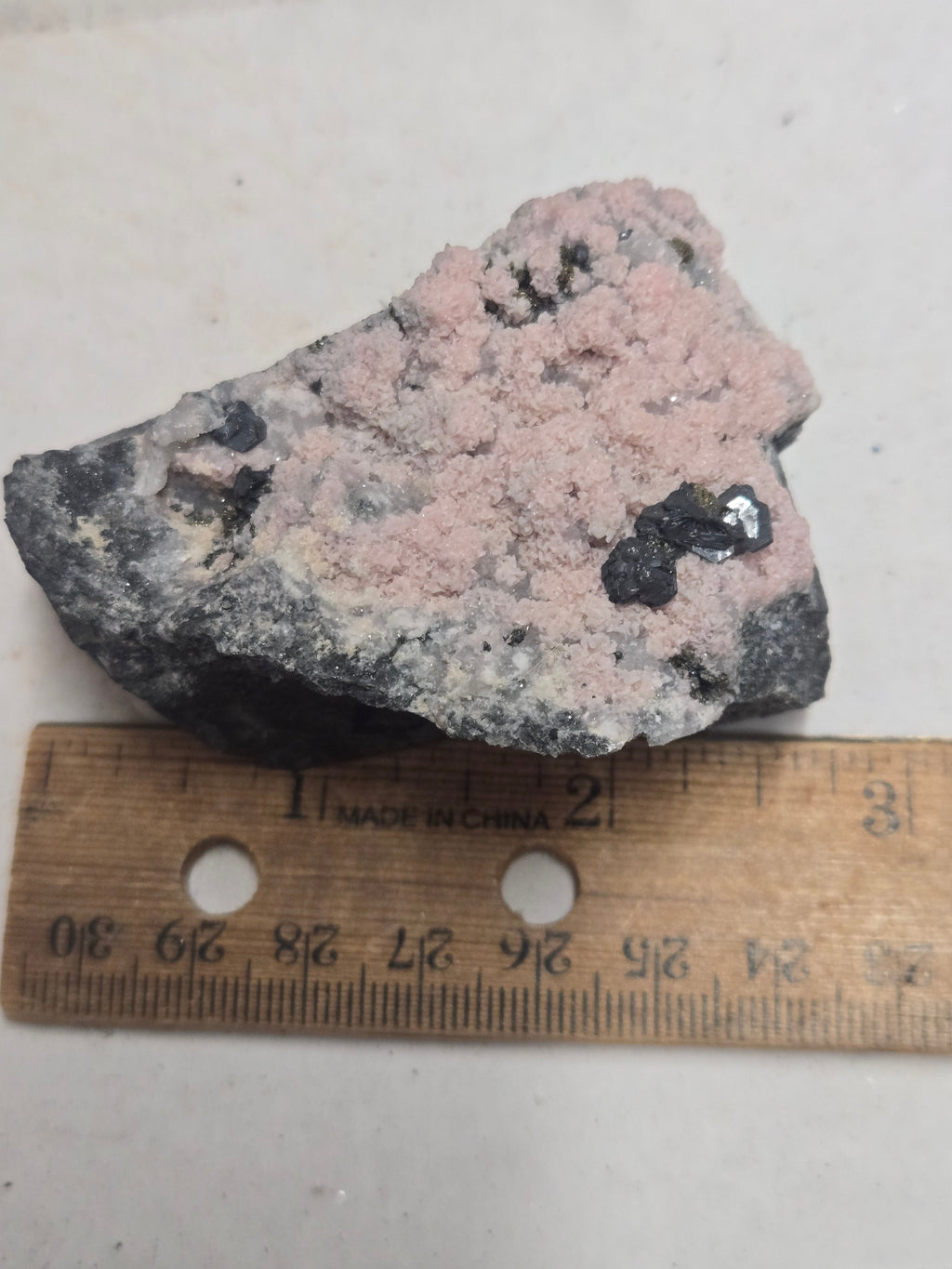 Polybasite on Rhodochrosite specimen