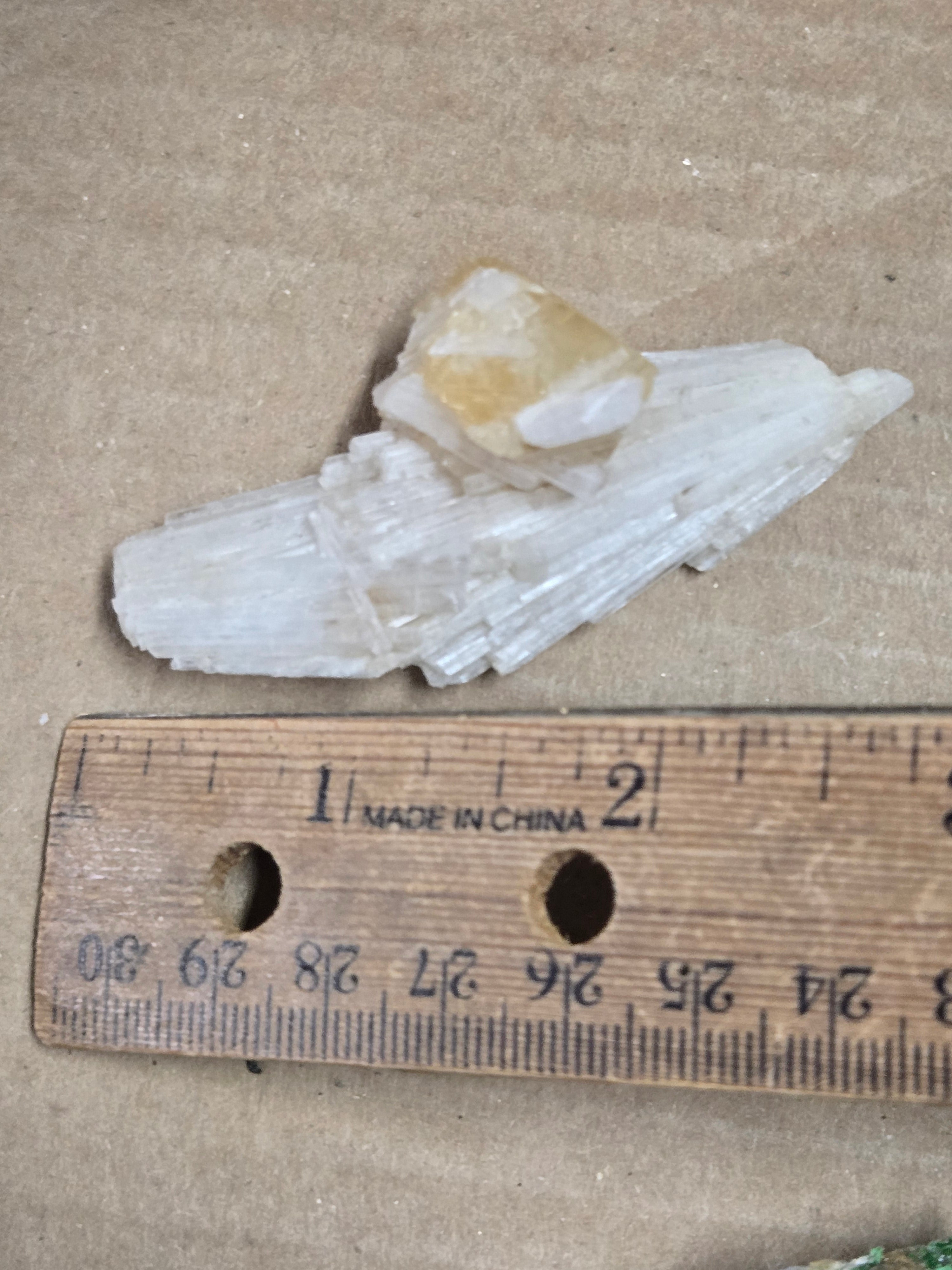 Powellite on Scolecite Specimen