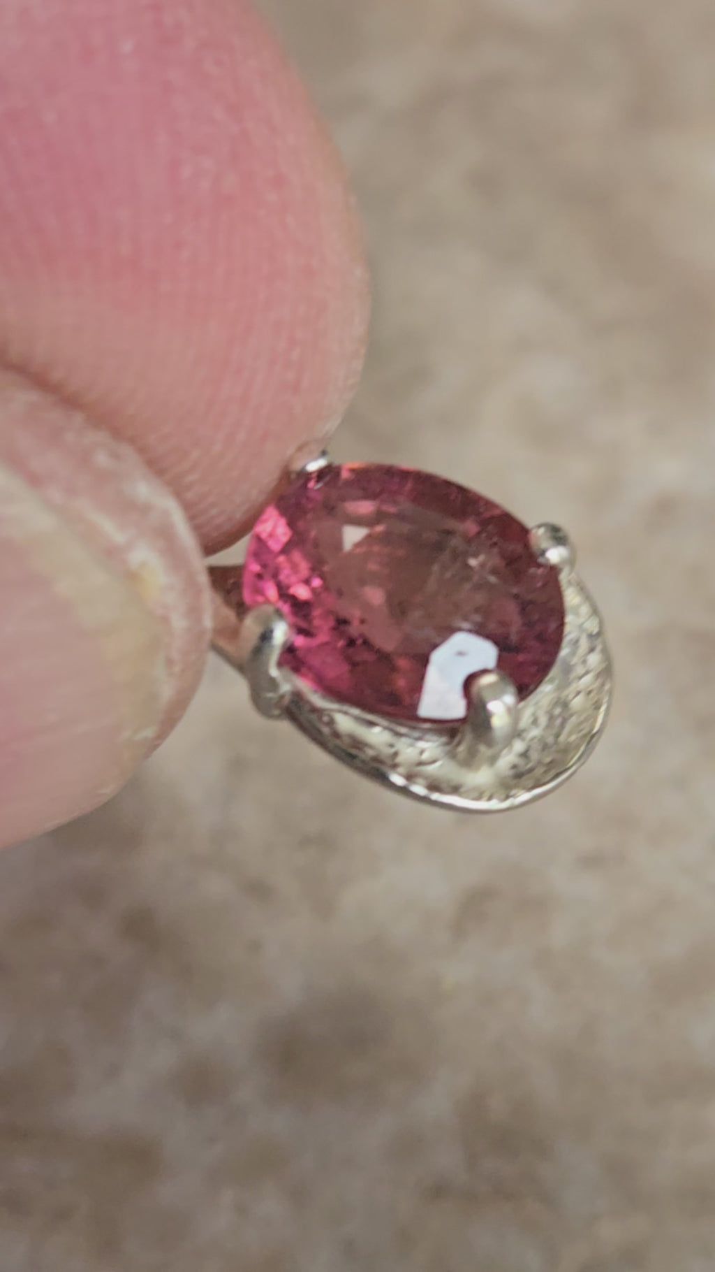 Tourmaline oval pendant