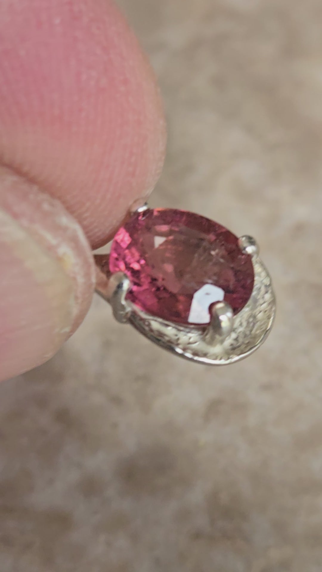 Tourmaline oval pendant