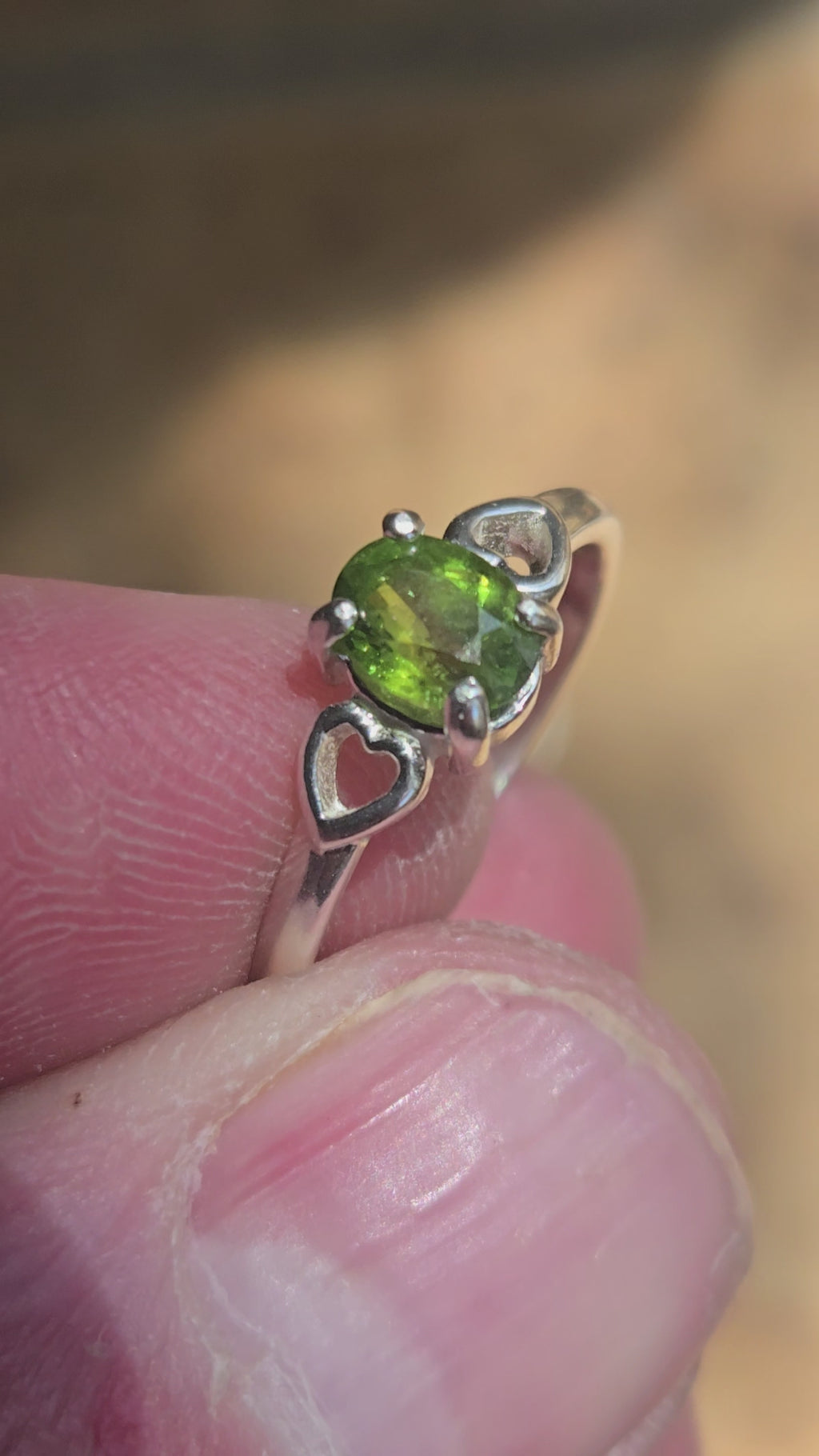 Tsavorite Heart Ring