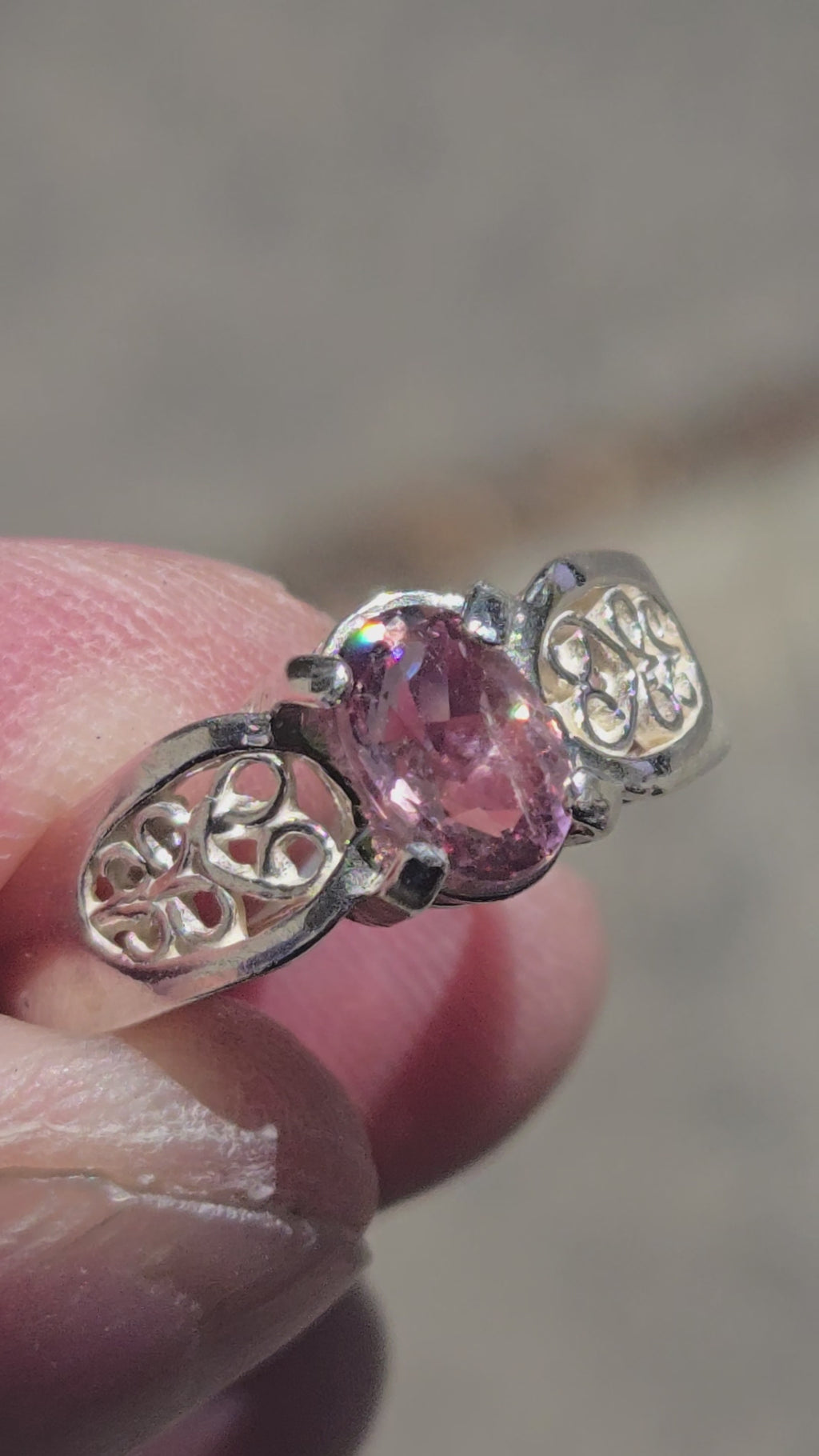 Color change Diaspore Filgree ring