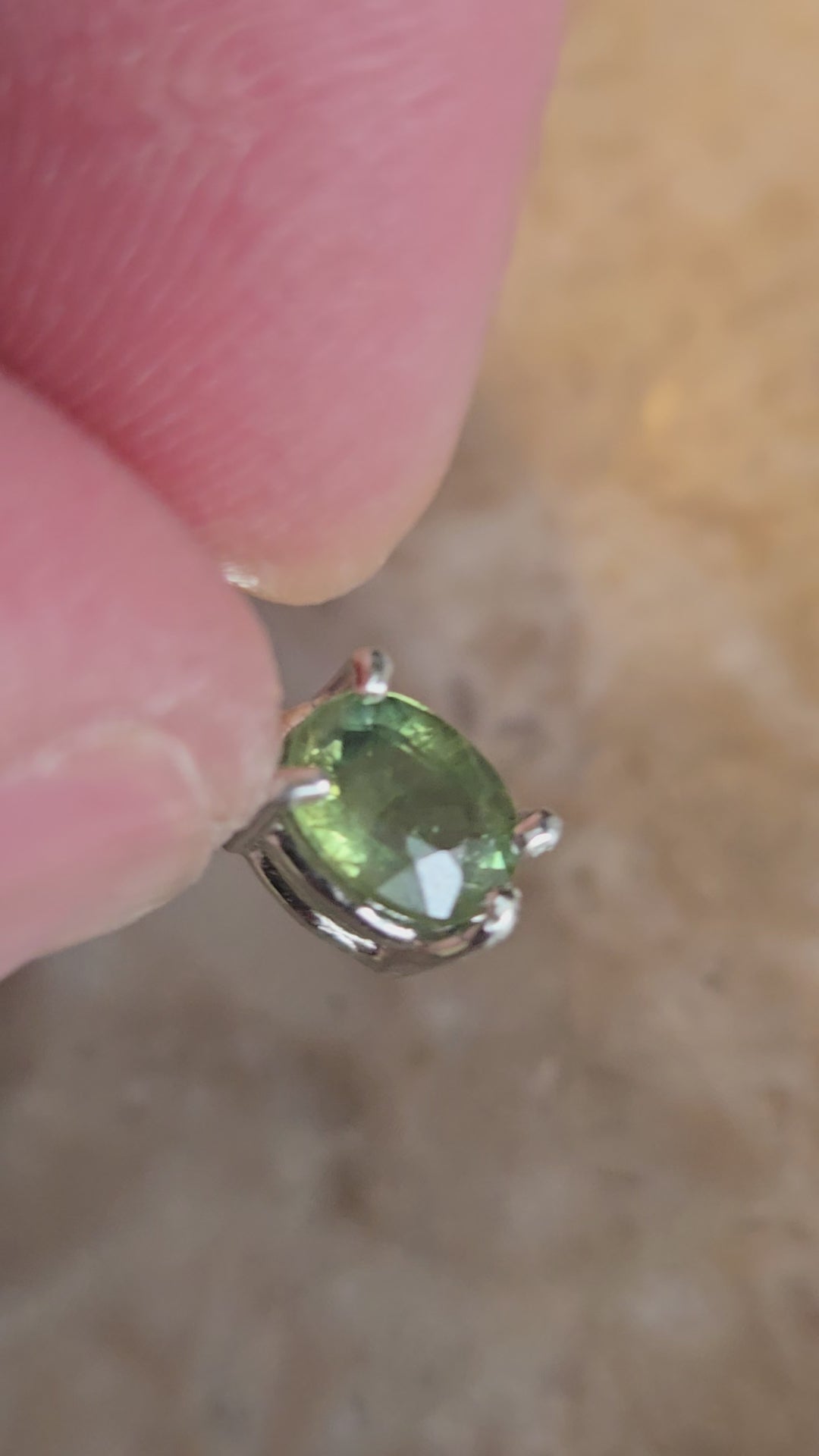 Green Australian sapphire pendant