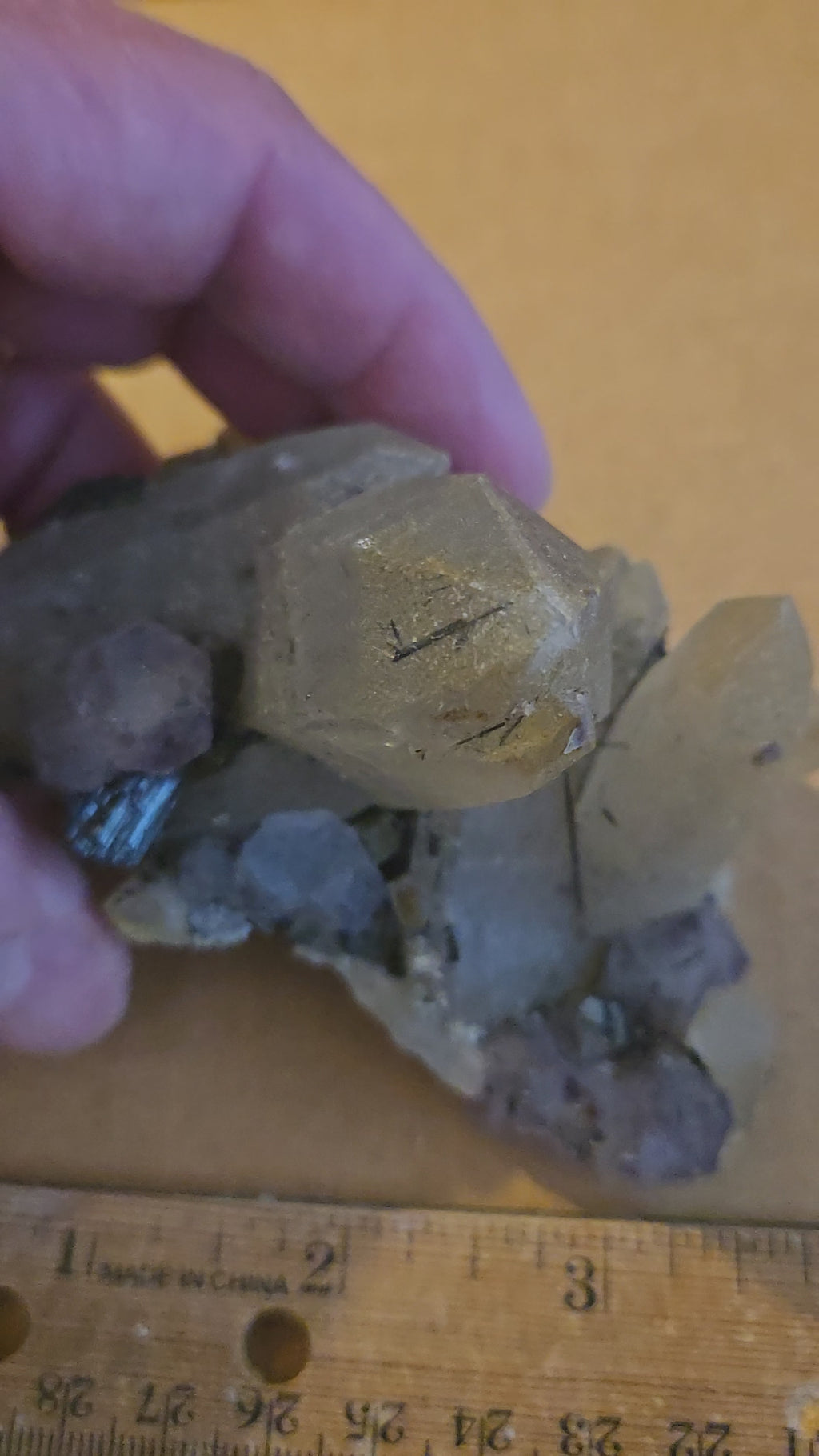 Fluorite, Schorl Tourmaline, Quartz Cluster