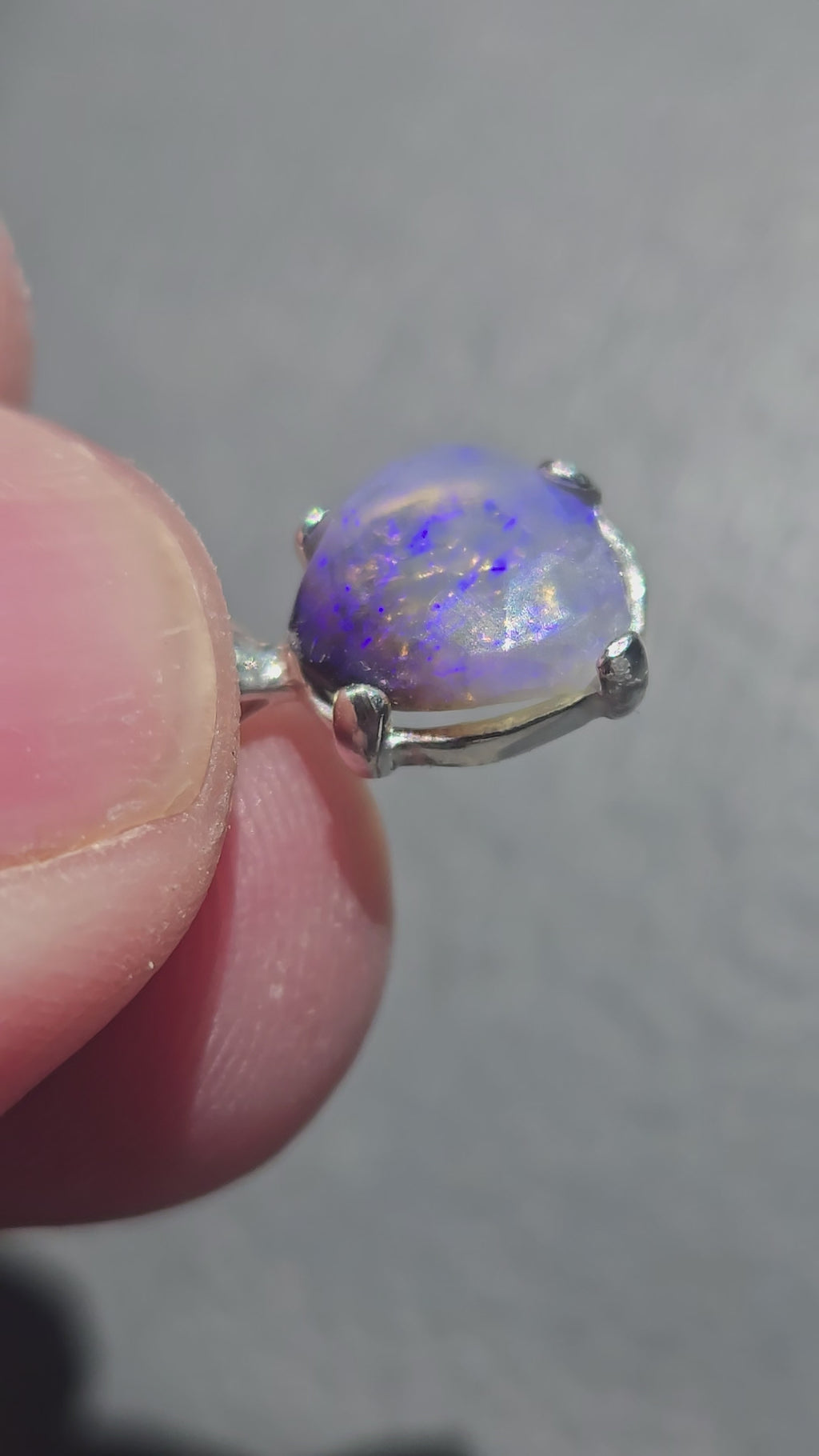 Australian Black opal pendant