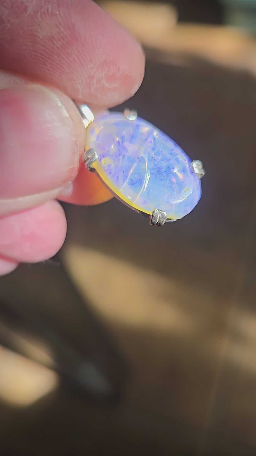 Lightning Ridge Black Opal Pendant