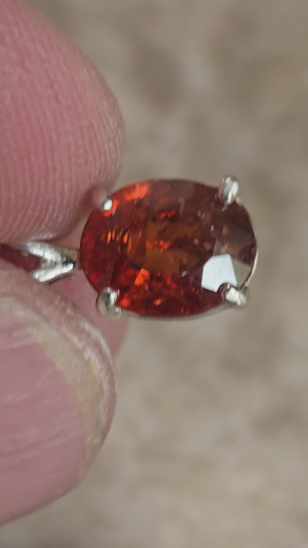 Red Zircon pendant