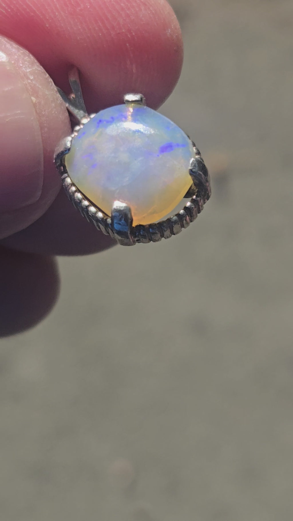 Black Opal pendant