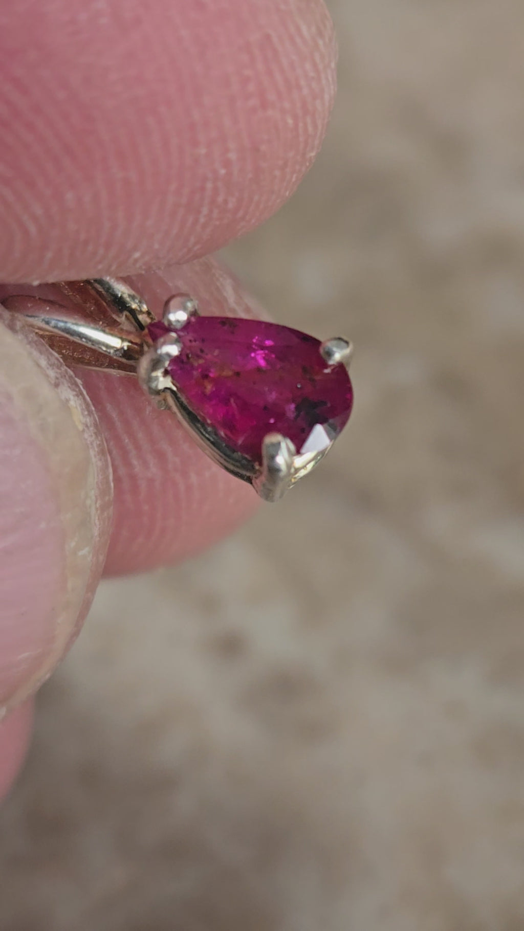 Winza Ruby Pear pendant